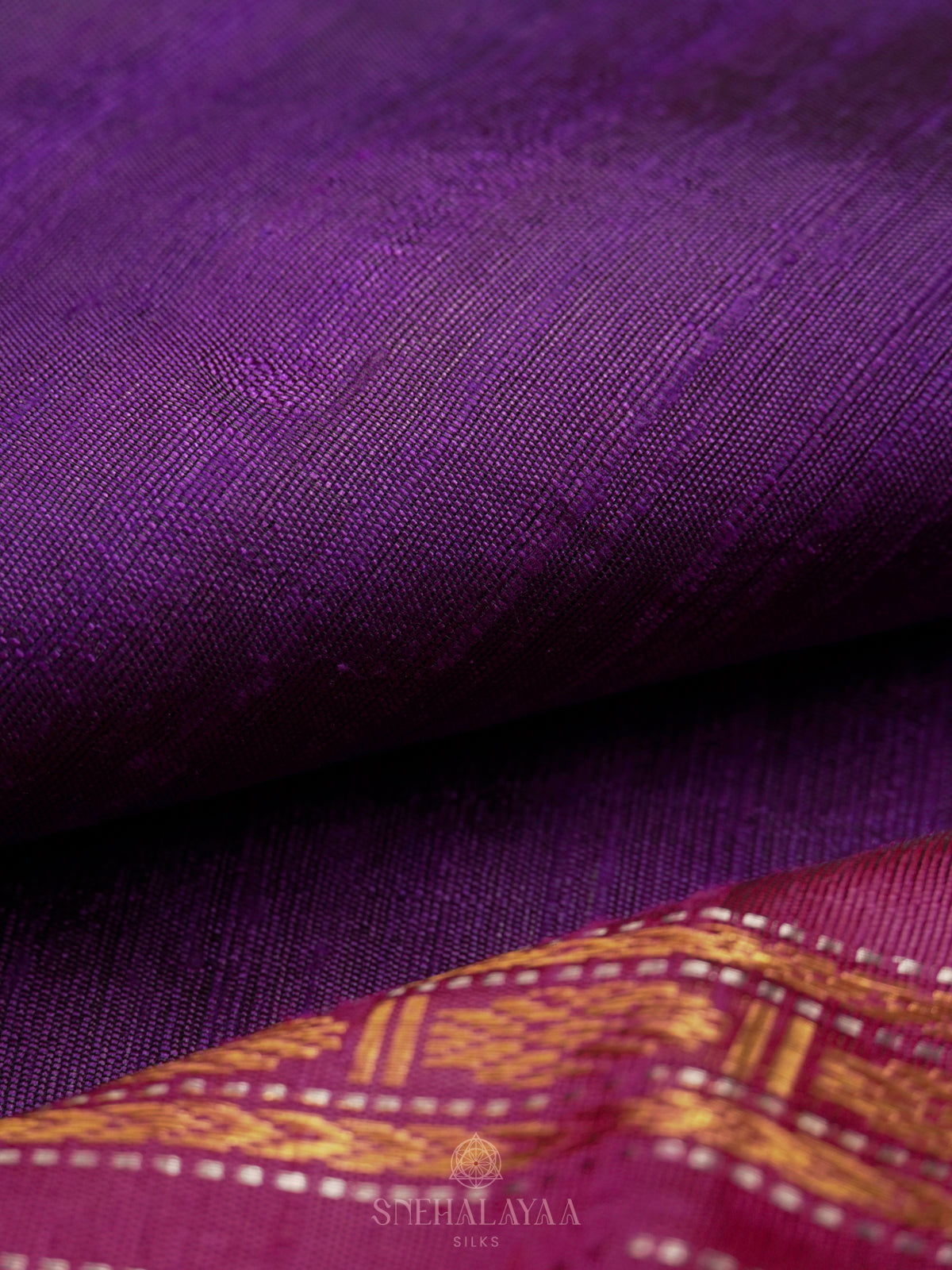 Purple Dupion Silk Saree