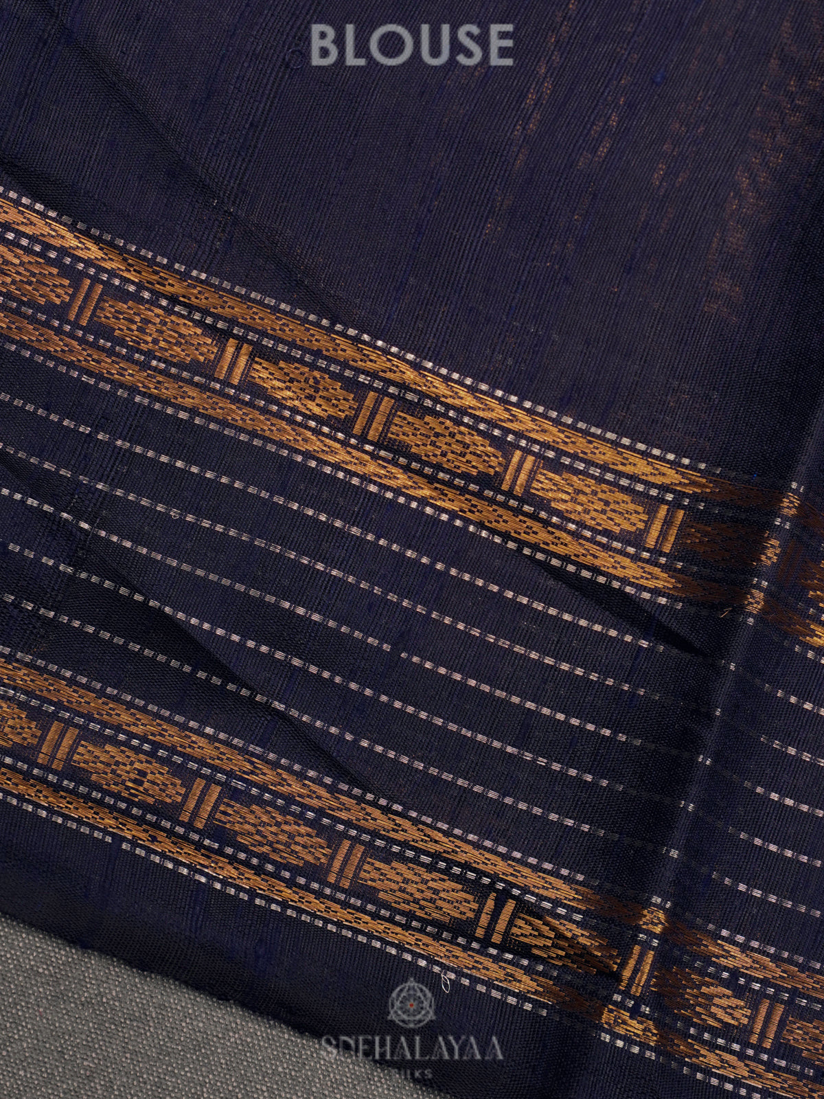 Peacock Blue Dupion Silk Saree