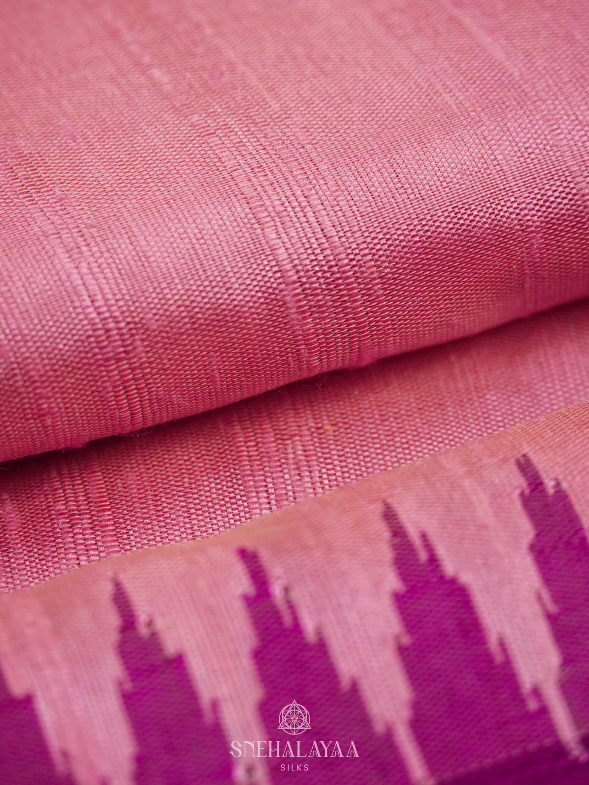 Pink Dupion Silk Saree