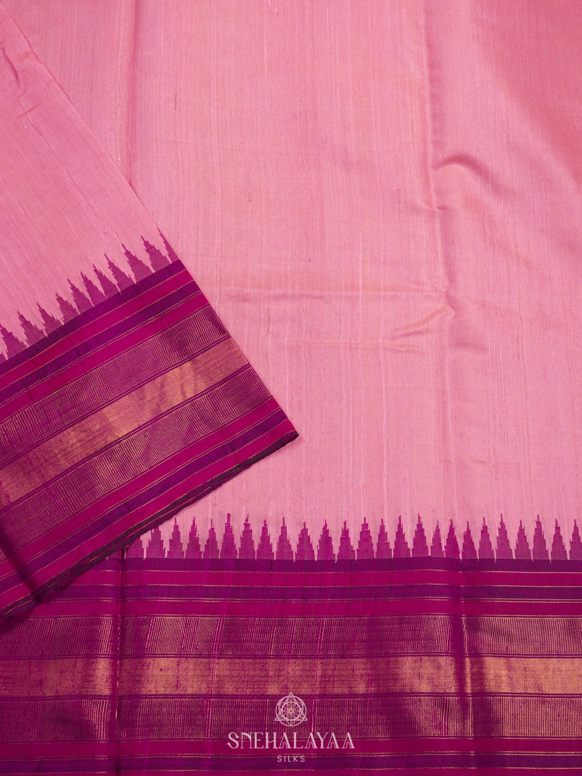 Pink Dupion Silk Saree
