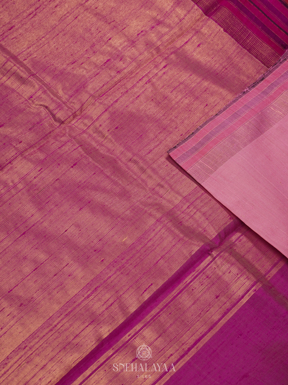 Pink Dupion Silk Saree