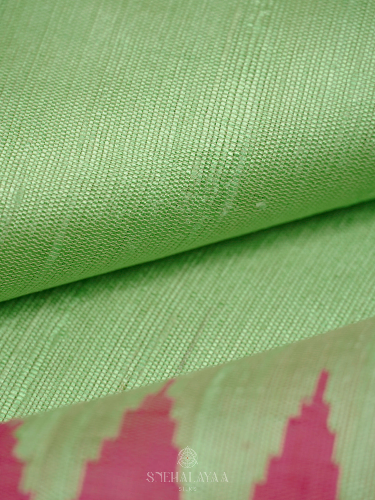 Pista Green Dupion Silk Saree