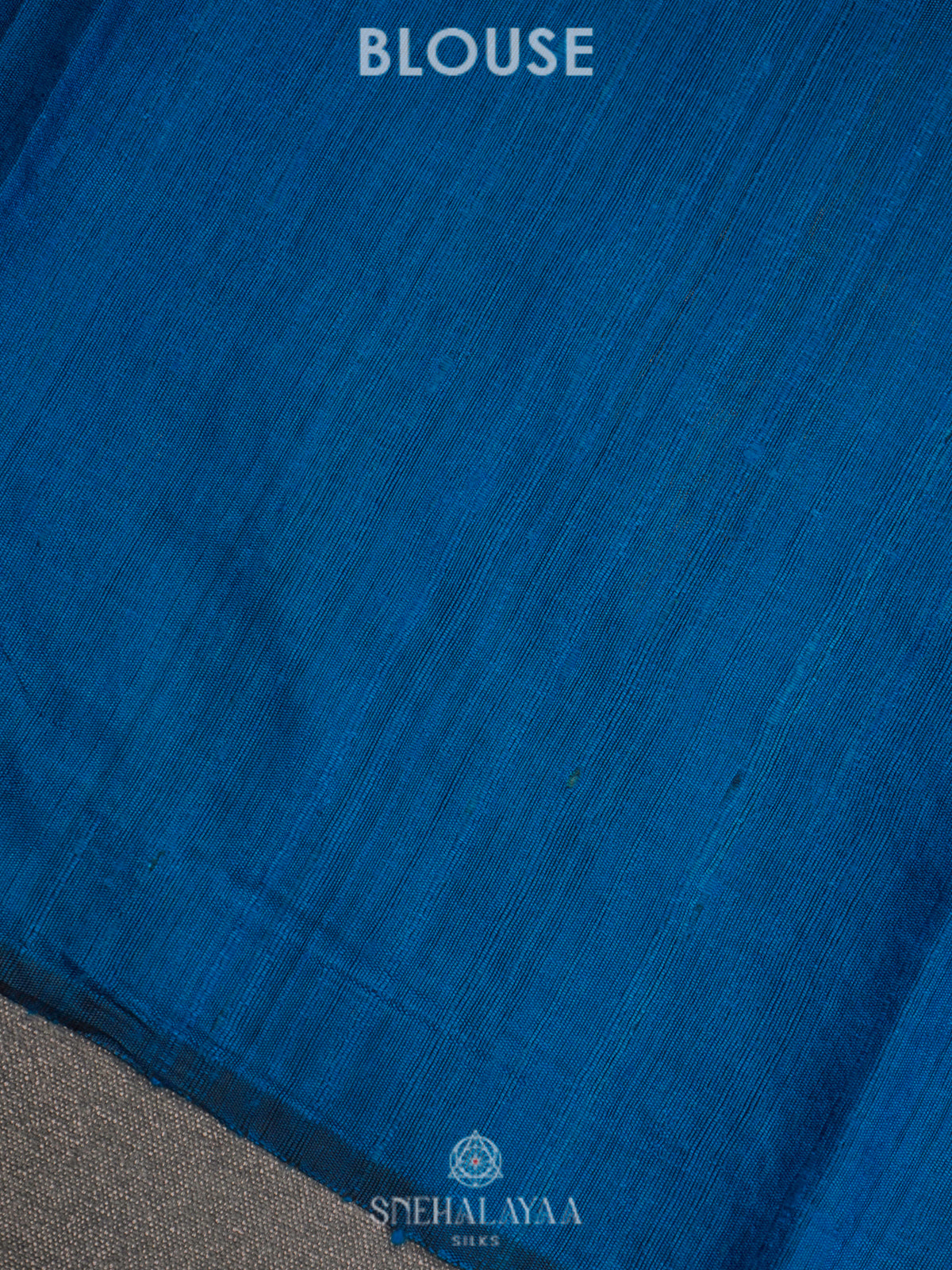 Blue Dupion Silk Saree