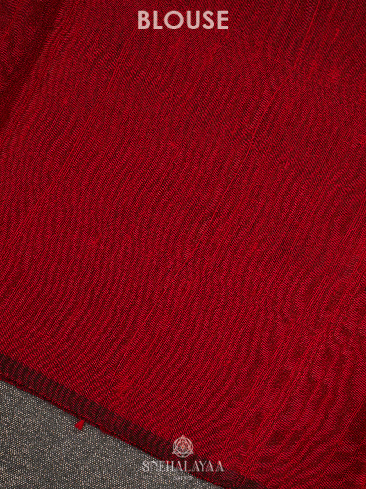 Red Dupion Silk Saree