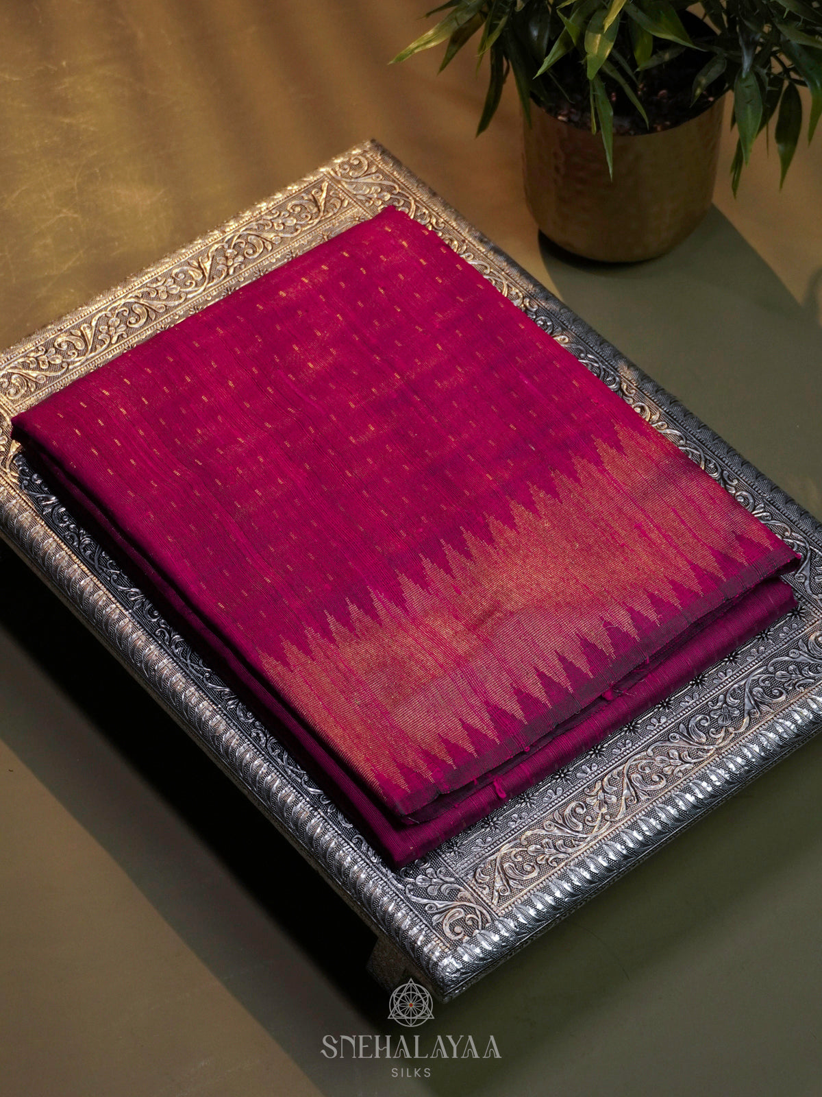 Pink Dupion Silk Saree