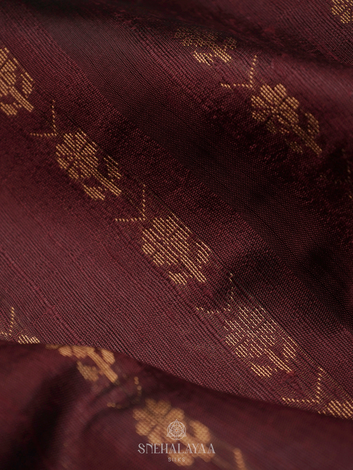 Brown Dupion Silk Saree