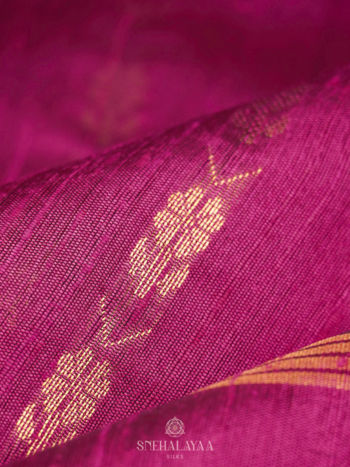 Magenta Dupion Silk Saree