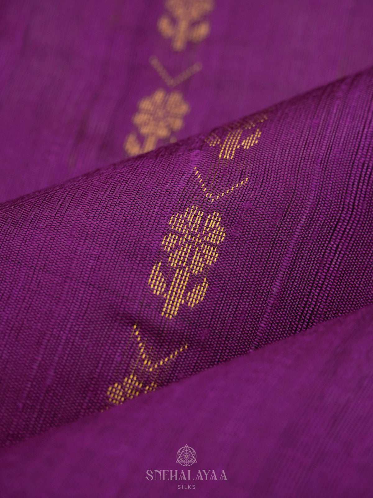 Magenta Dupion Silk Saree