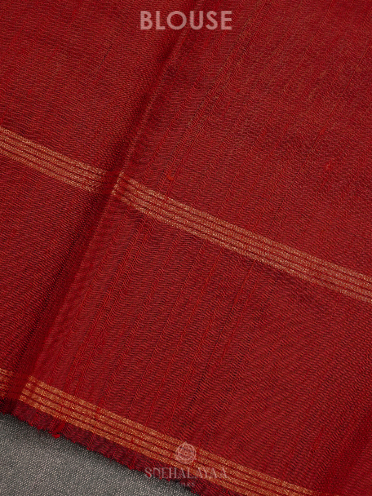 Red Dupion Silk Saree
