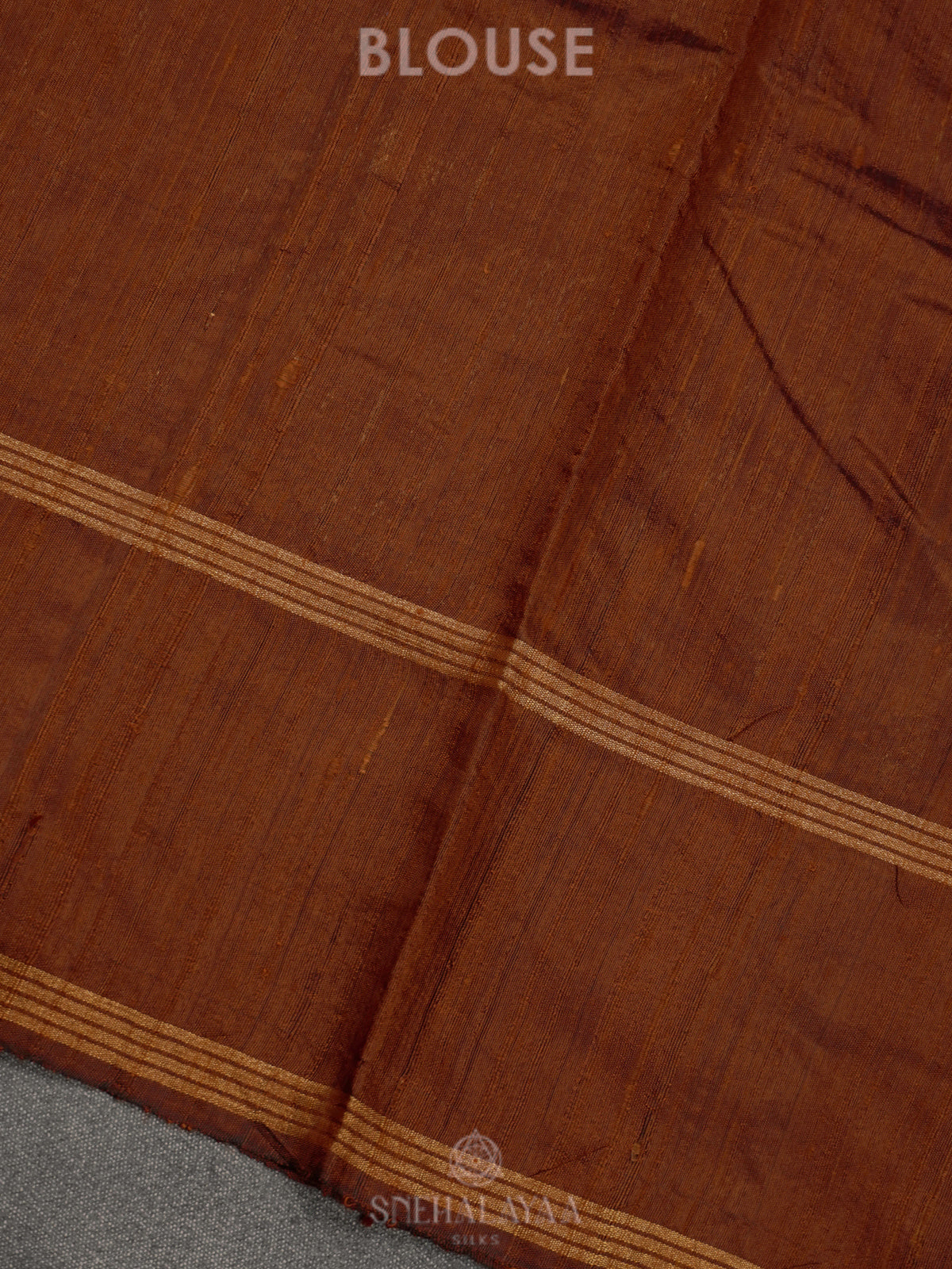 Brown Dupion Silk Saree