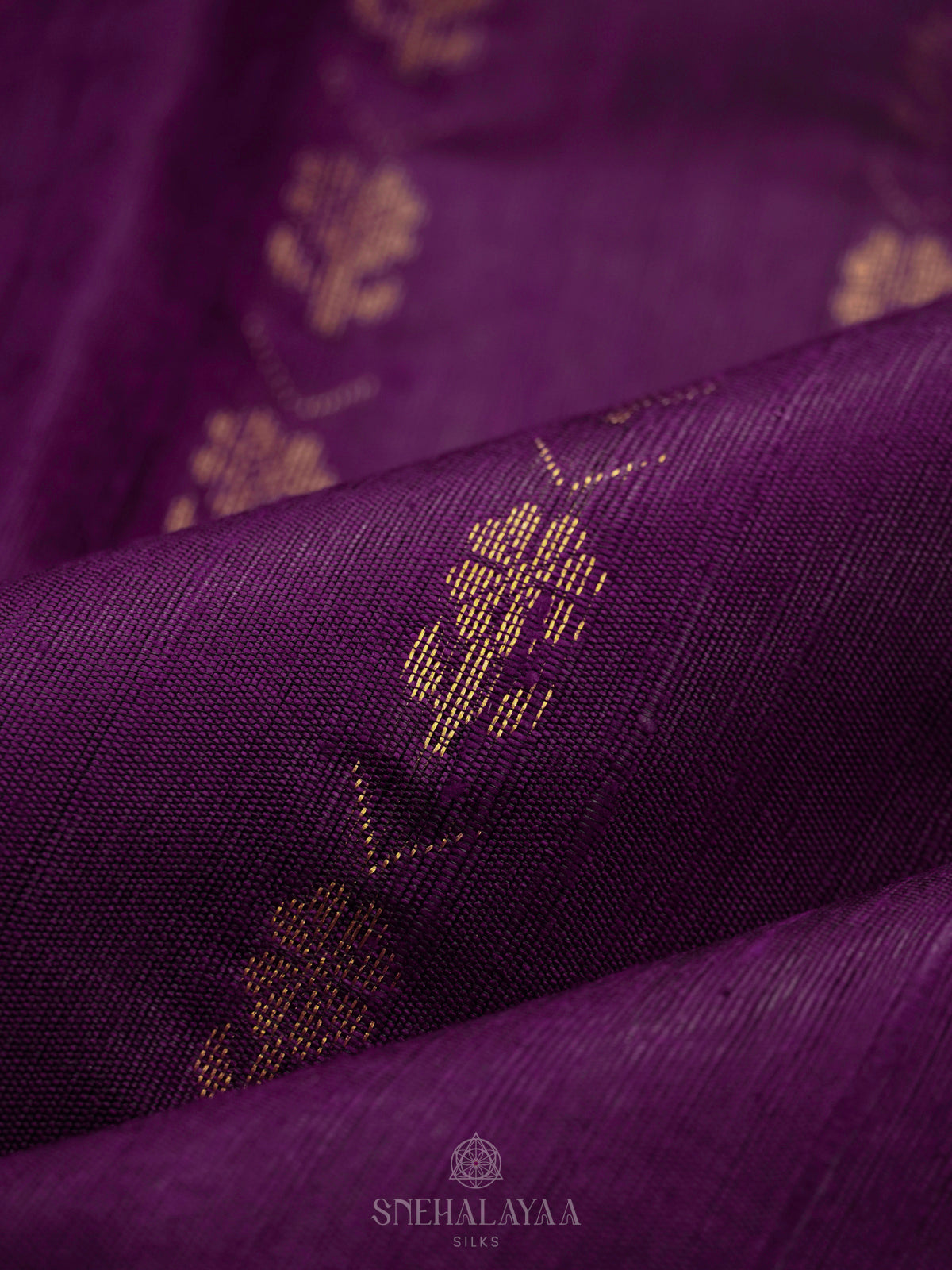 Purple Dupion Silk Saree