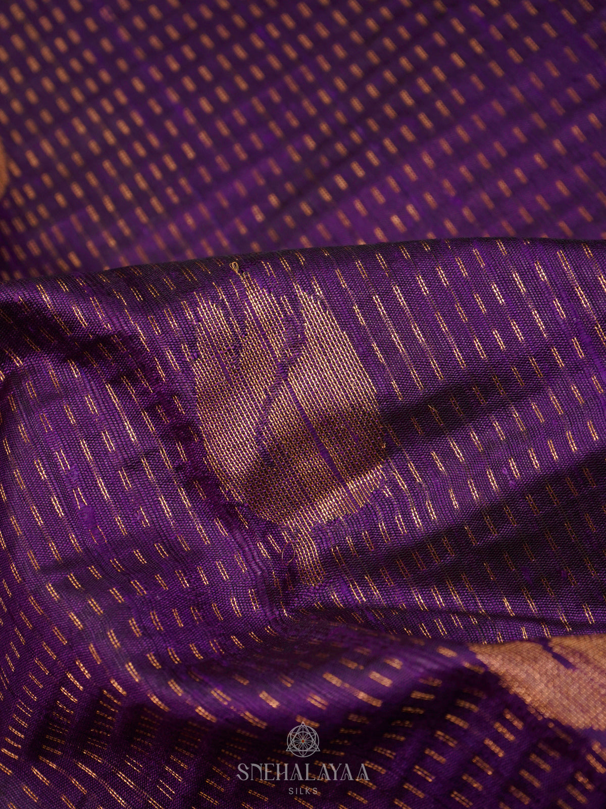 Purple Dupion Silk Saree
