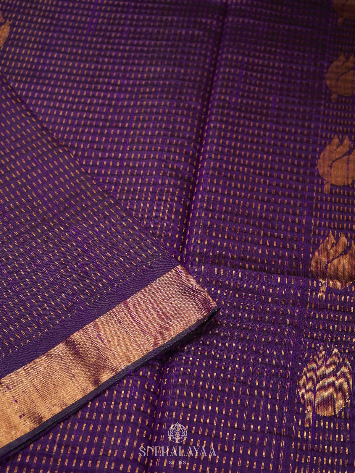 Purple Dupion Silk Saree