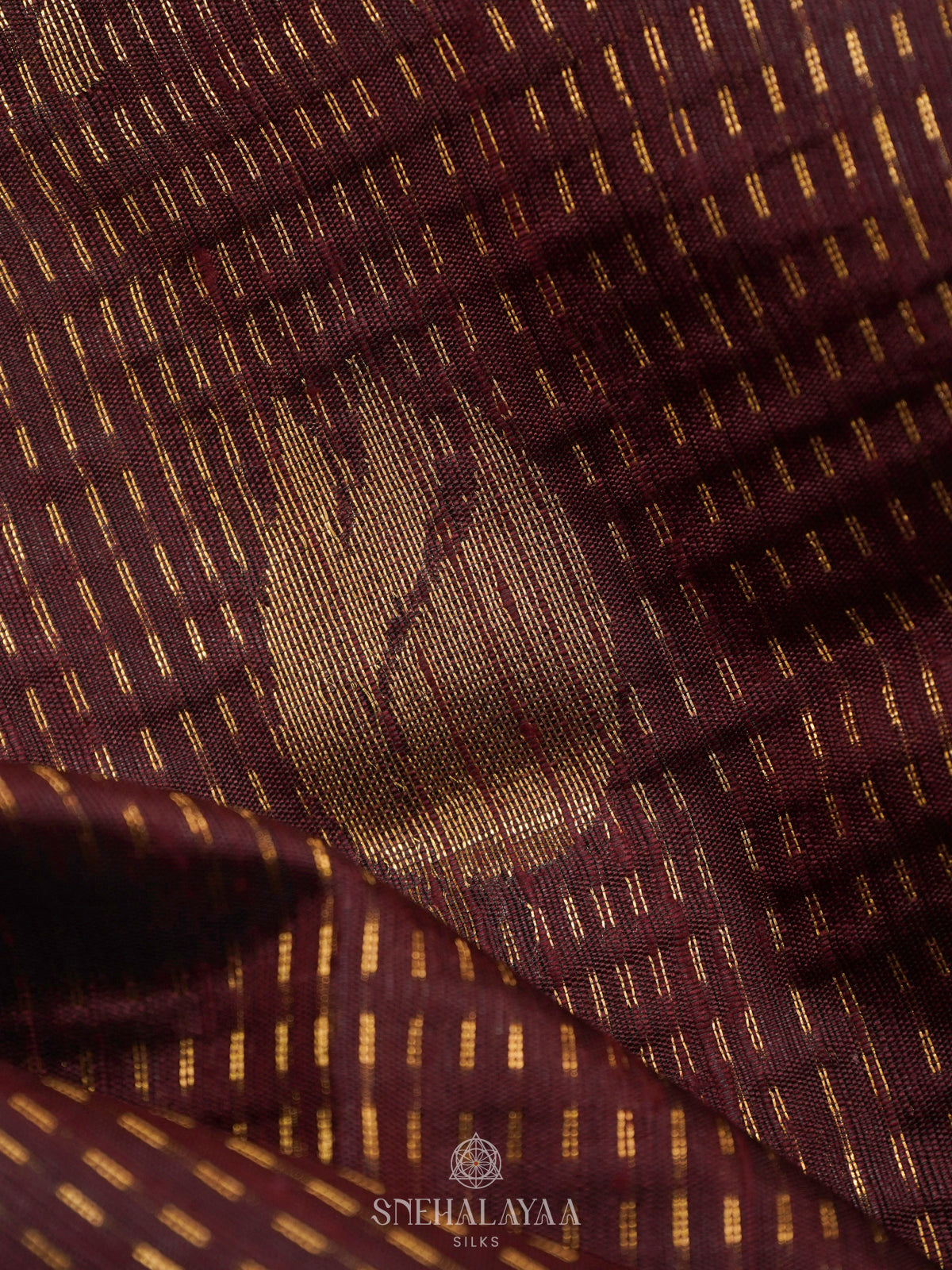 Brown Dupion Silk Saree