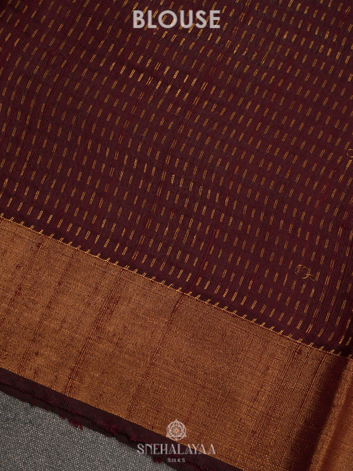 Brown Dupion Silk Saree