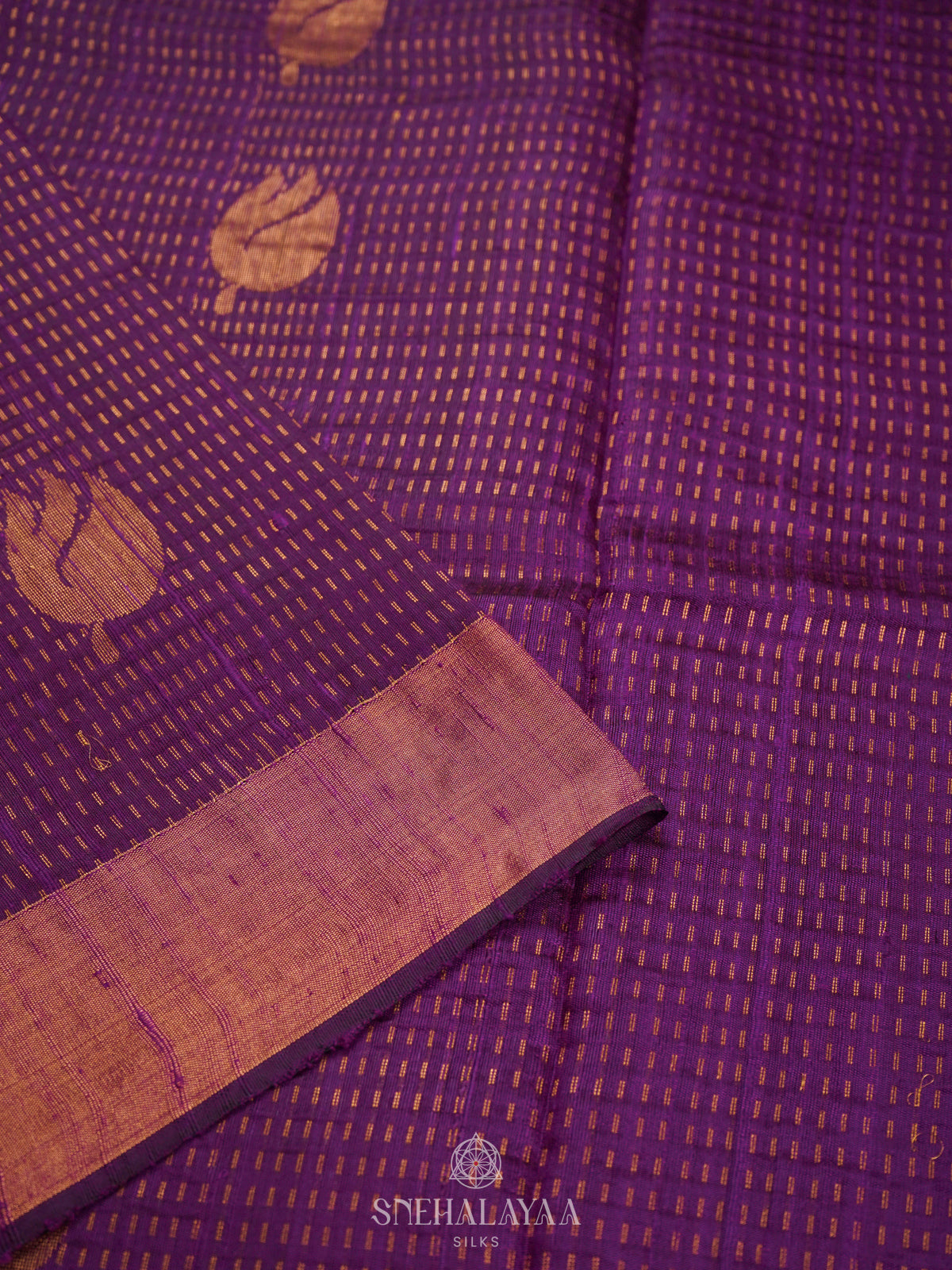 Magenta Dupion Silk Saree