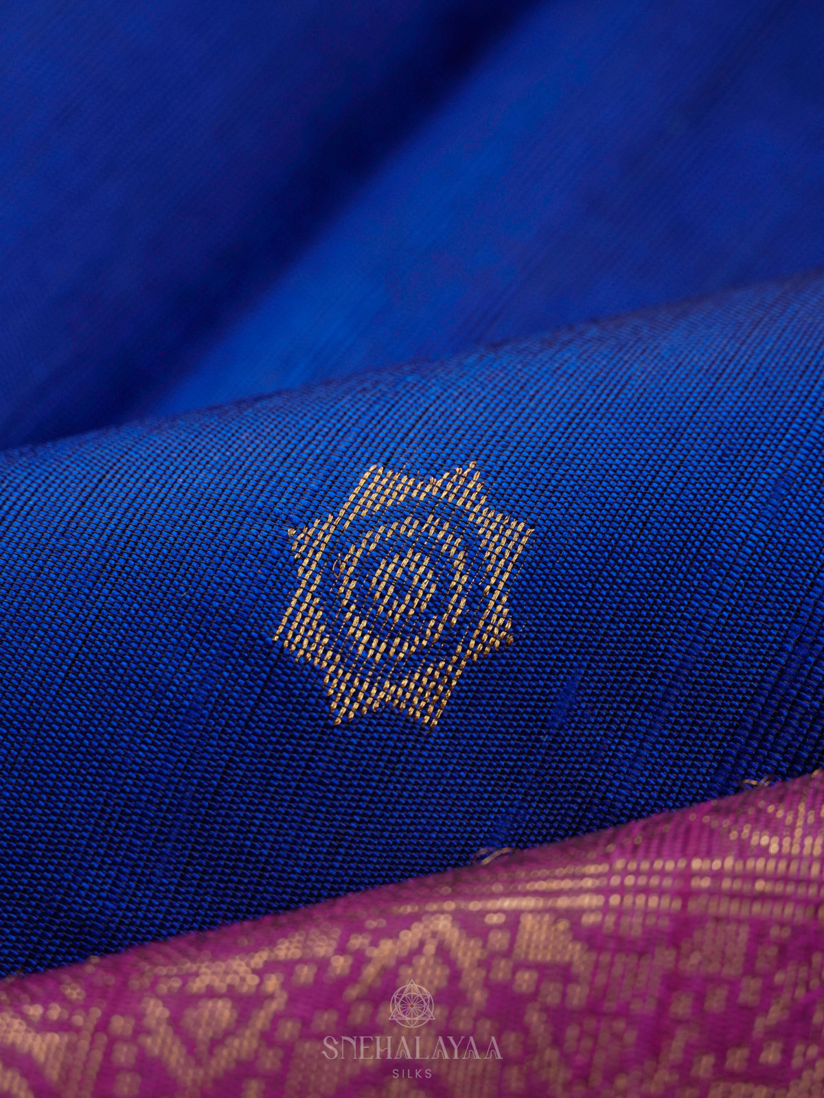 Royal Blue Dupion Silk Saree