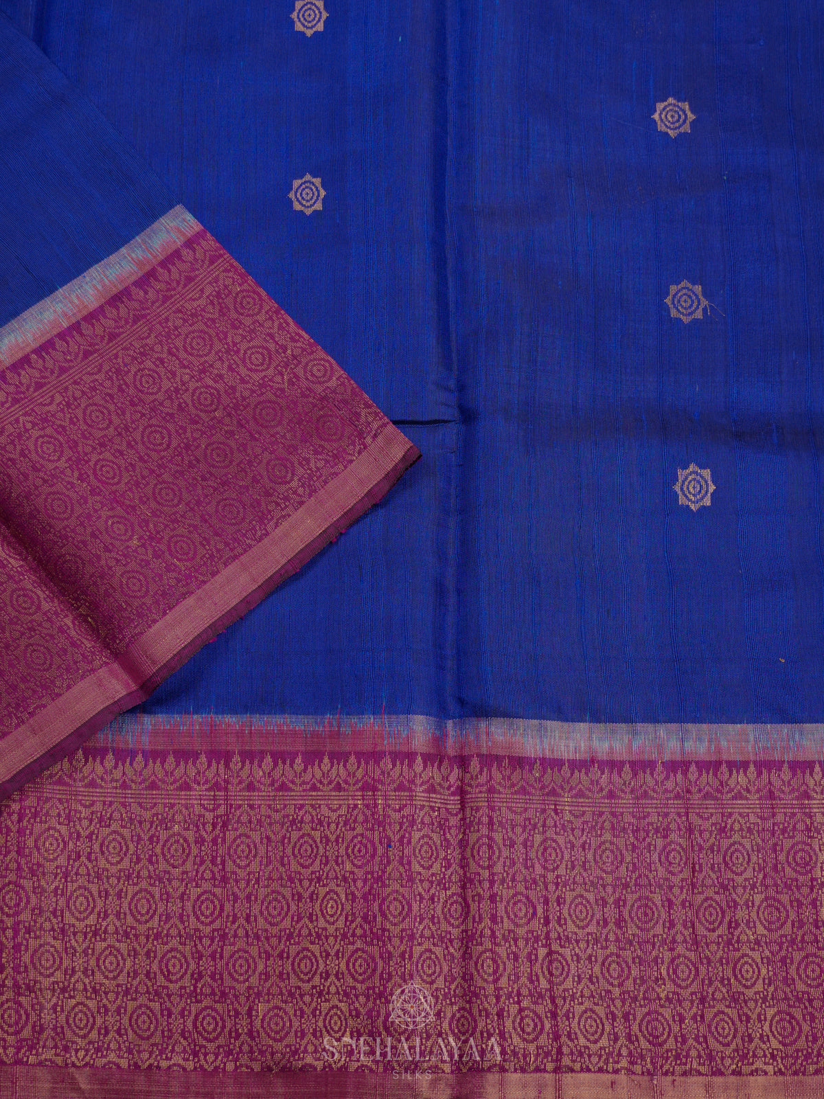 Royal Blue Dupion Silk Saree