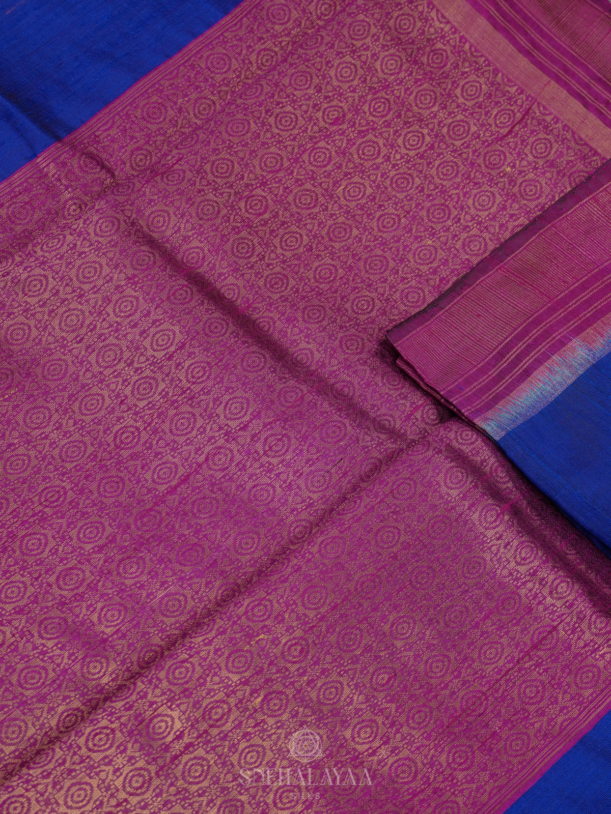 Royal Blue Dupion Silk Saree