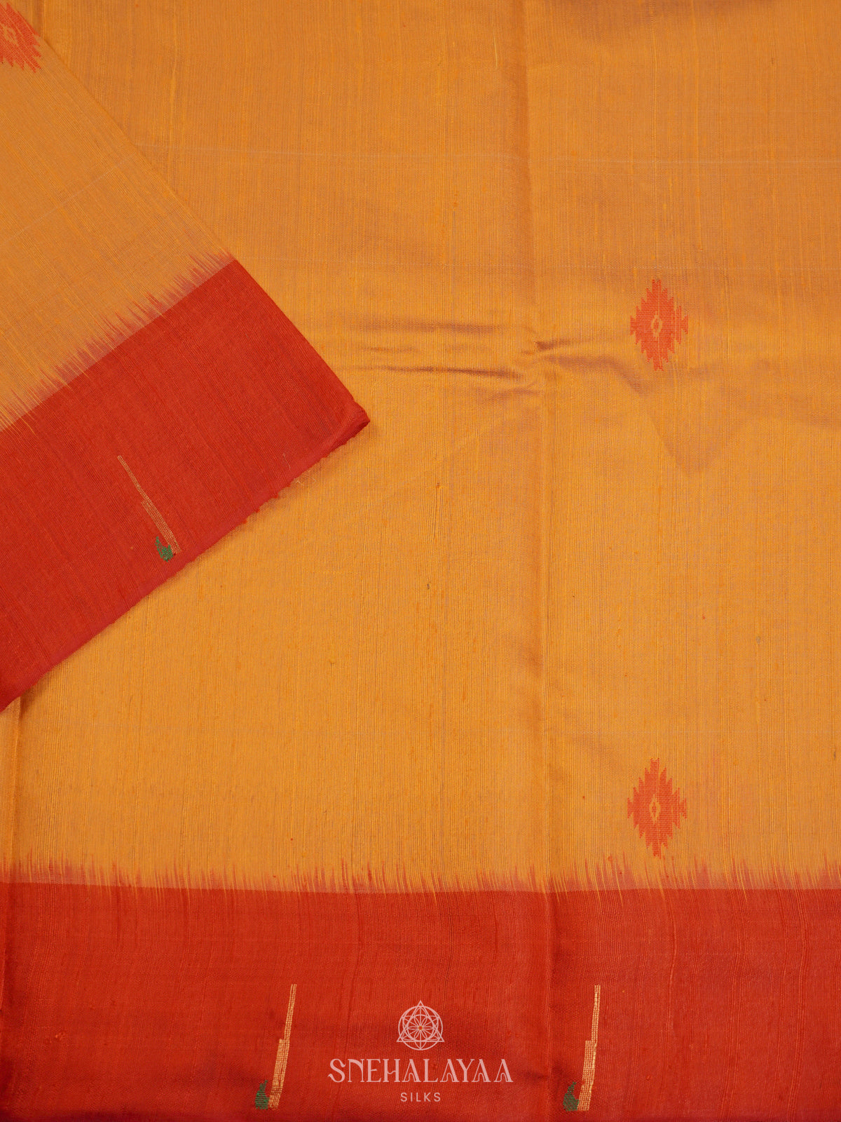 Pale Orange Dupion Silk Saree