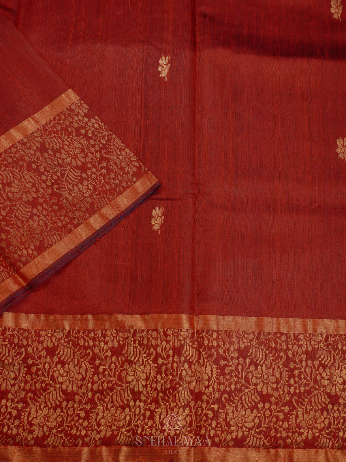Maroon Dupion Silk Saree