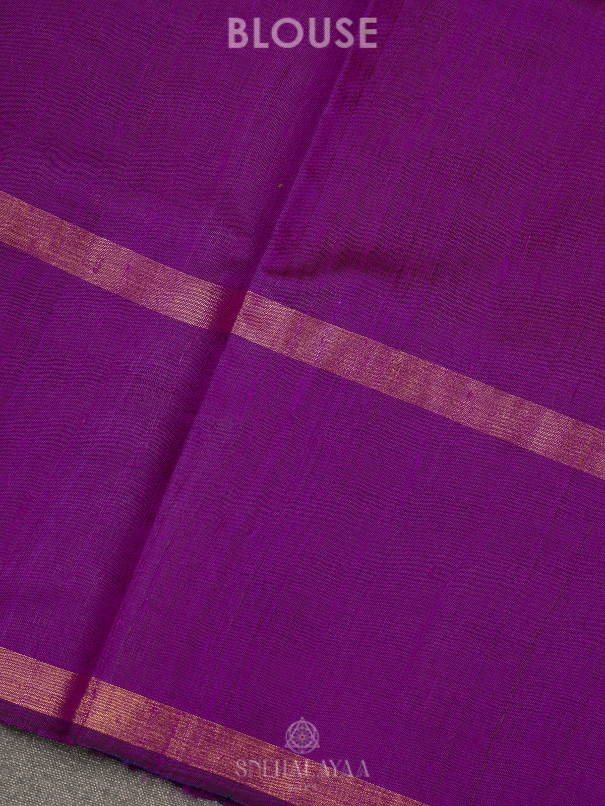 Violet Dupion Silk Saree