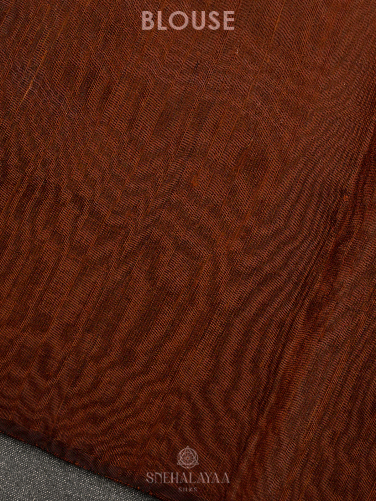 Brown Dupion Silk Saree