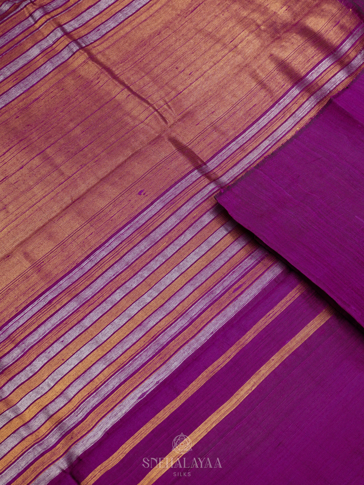 Purple Dupion Silk Saree