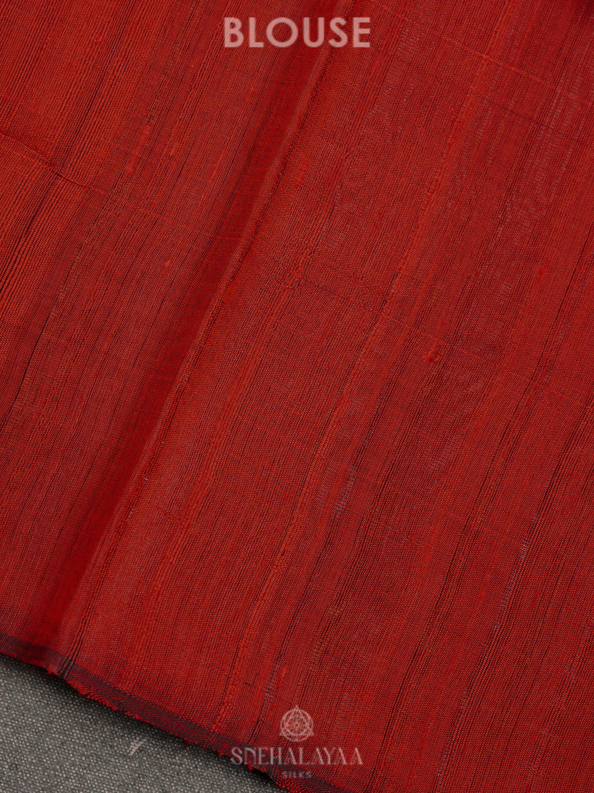 Red Dupion Silk Saree
