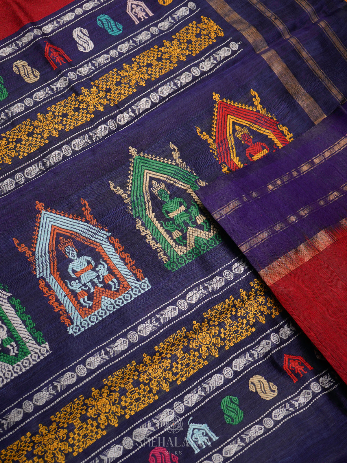 Red Dupion Silk Saree
