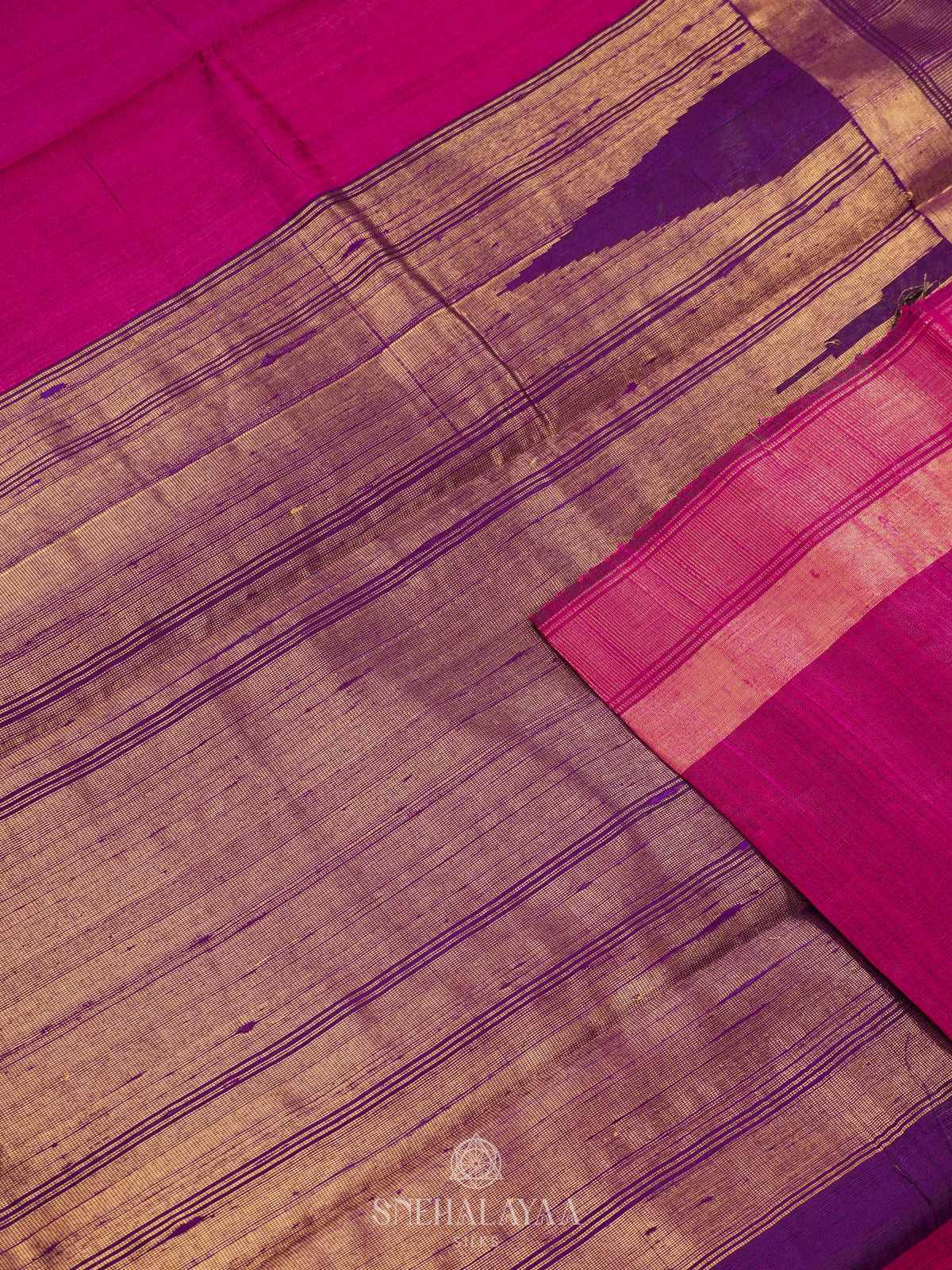 Pink Dupion Silk Saree