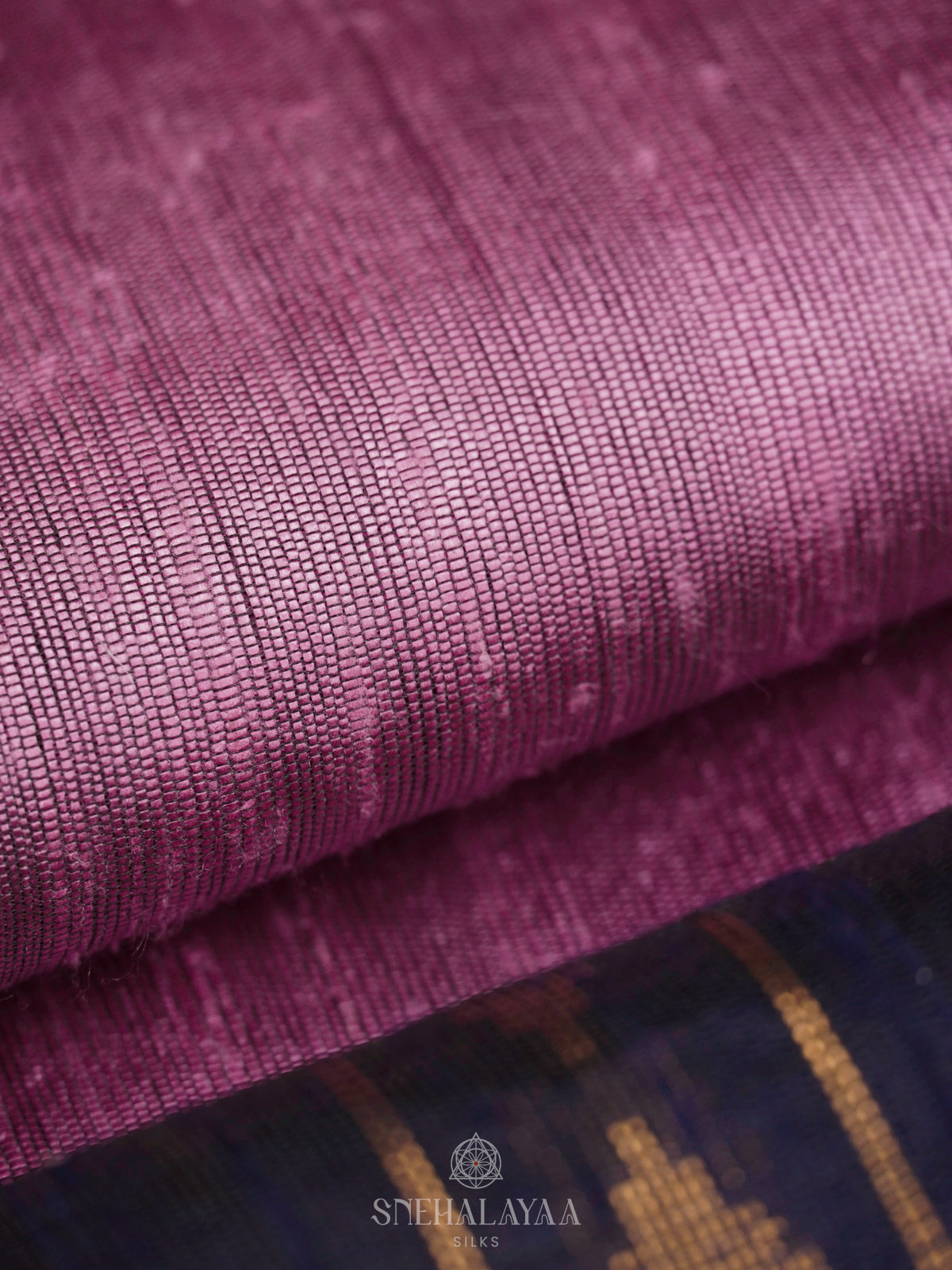 Onion Pink Dupion Silk Saree