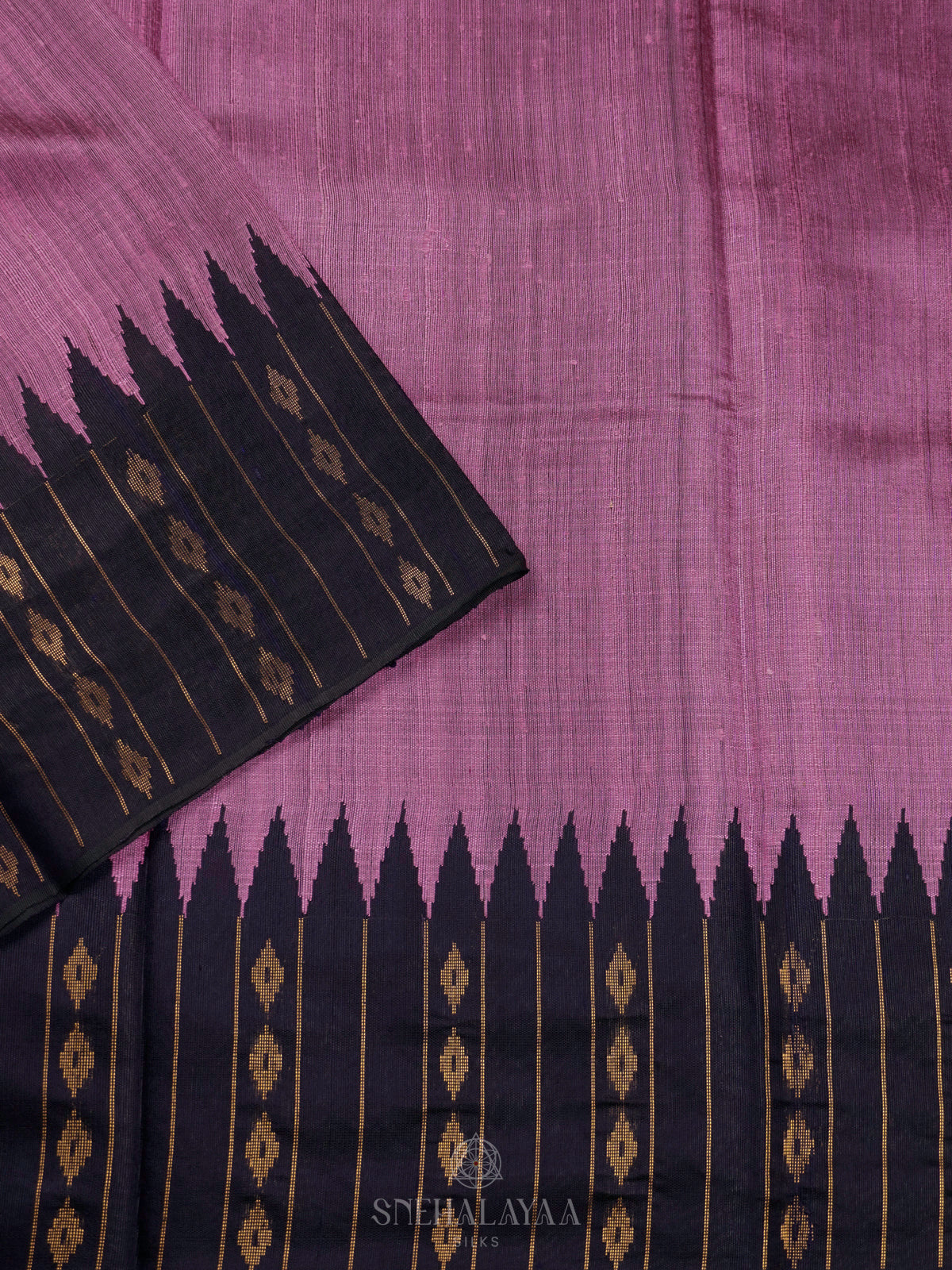 Onion Pink Dupion Silk Saree