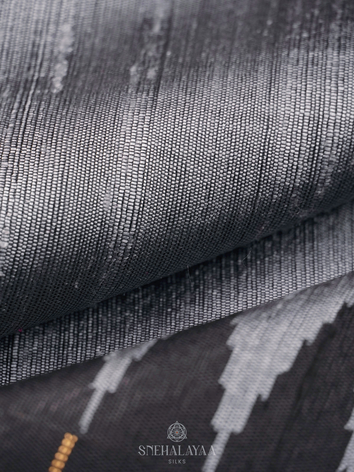 Grey Dupion Silk Saree