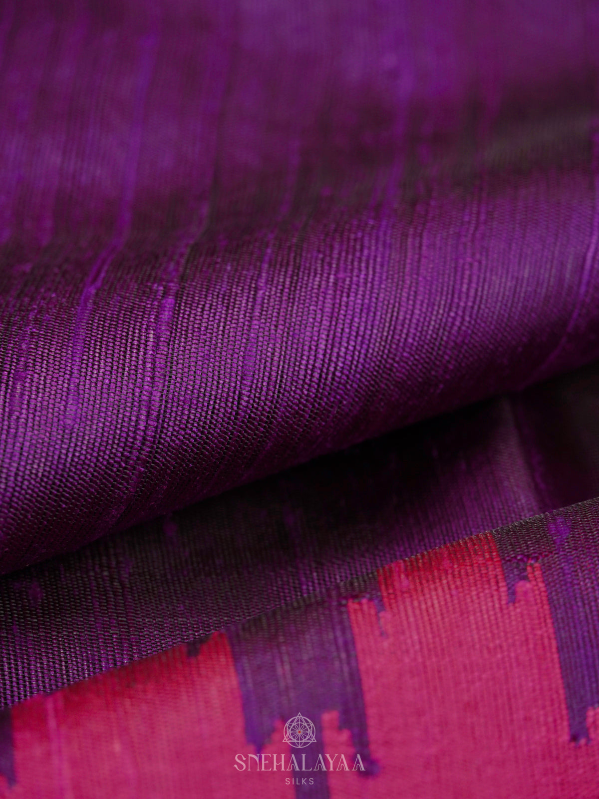 Purple Dupion Silk Saree