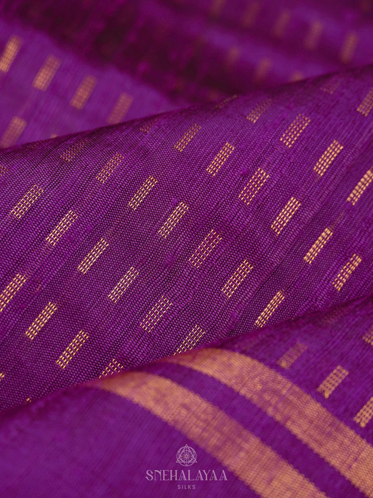 Purple Dupion Silk Saree