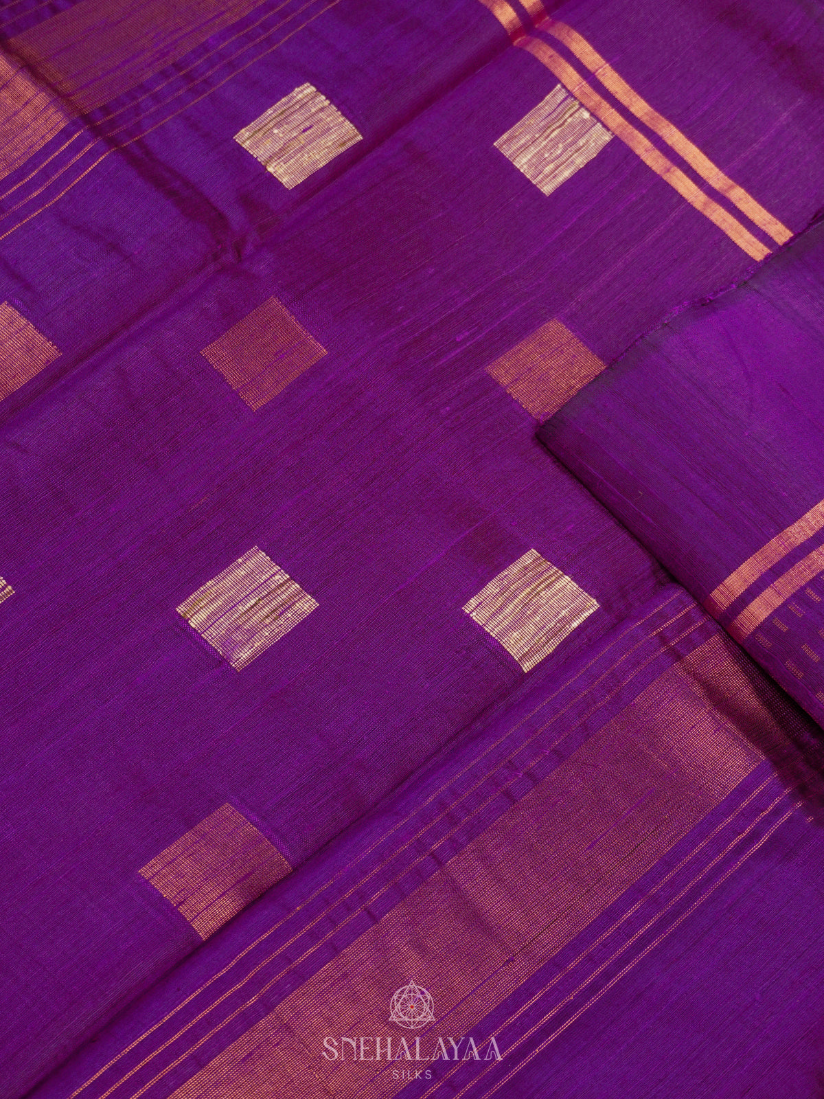 Purple Dupion Silk Saree