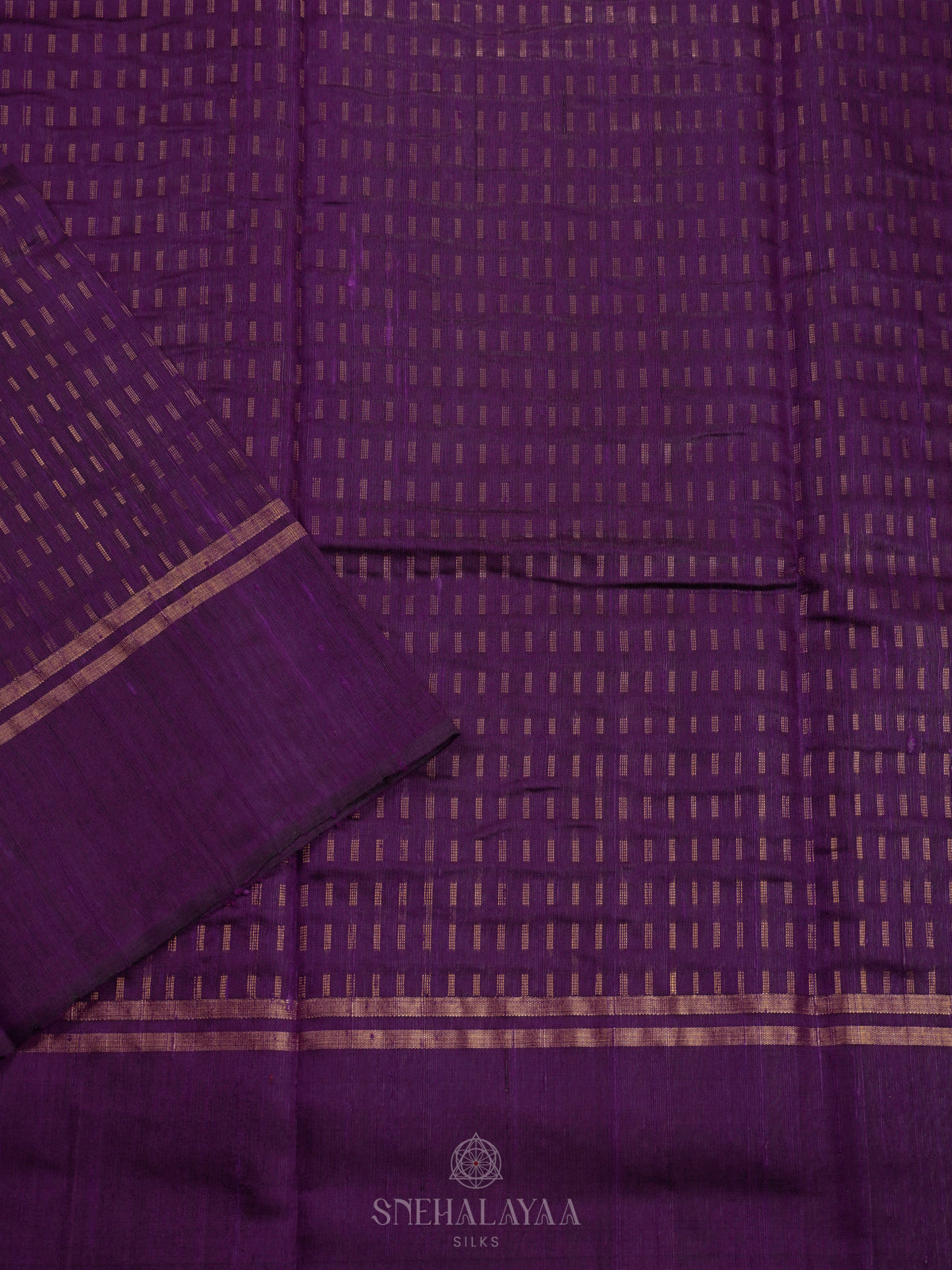Purple Dupion Silk Saree