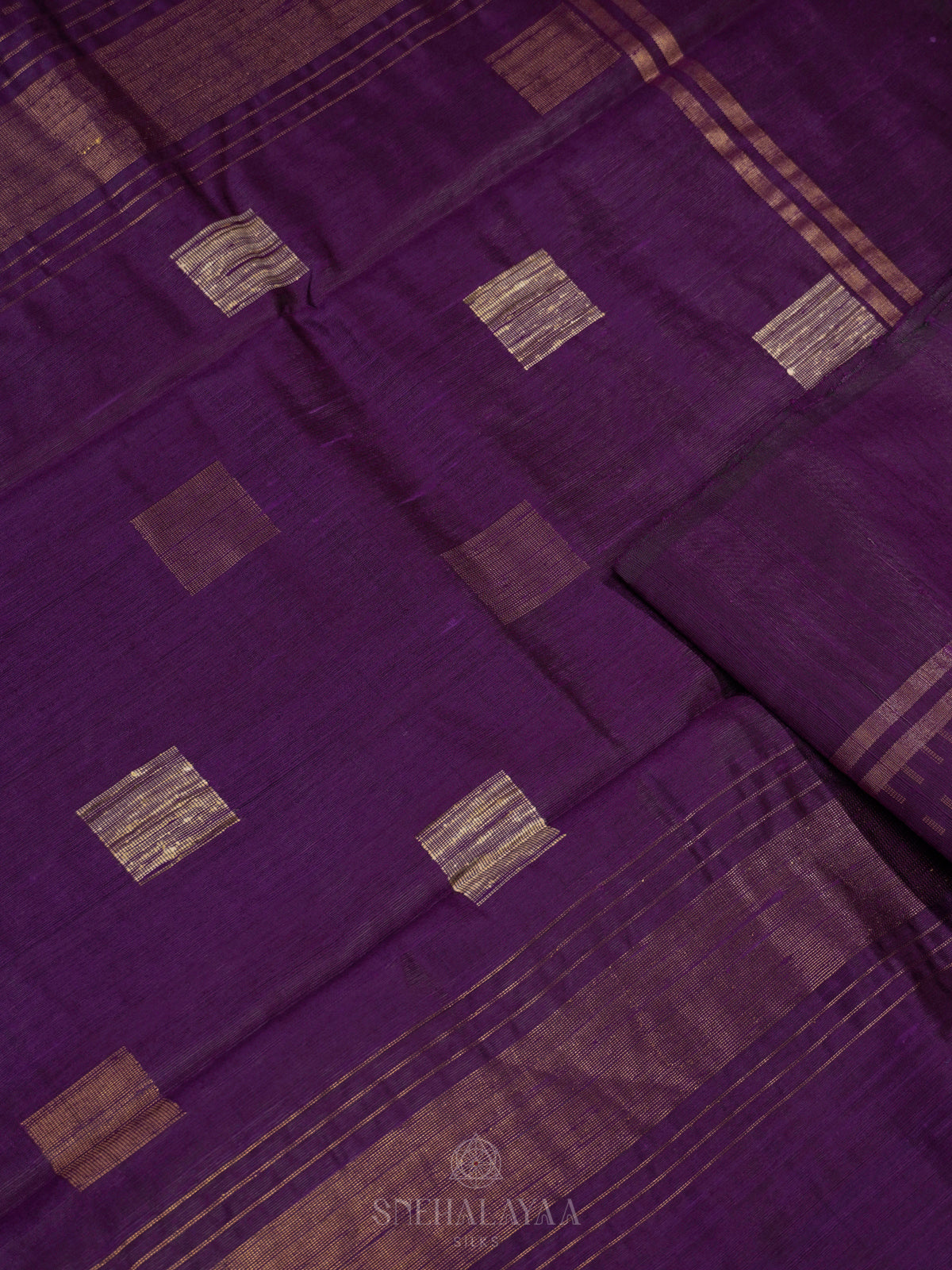 Purple Dupion Silk Saree