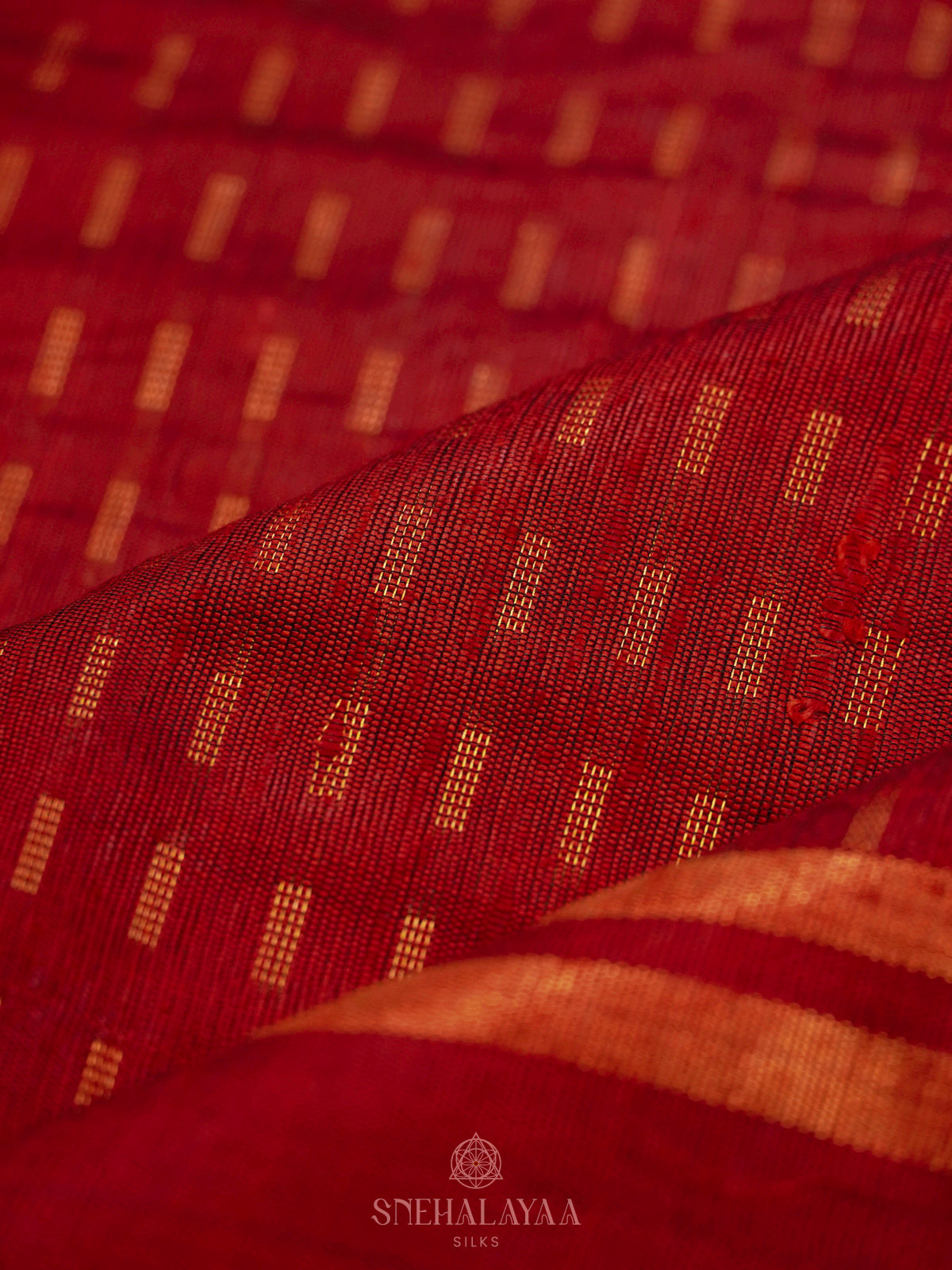 Red Dupion Silk Saree