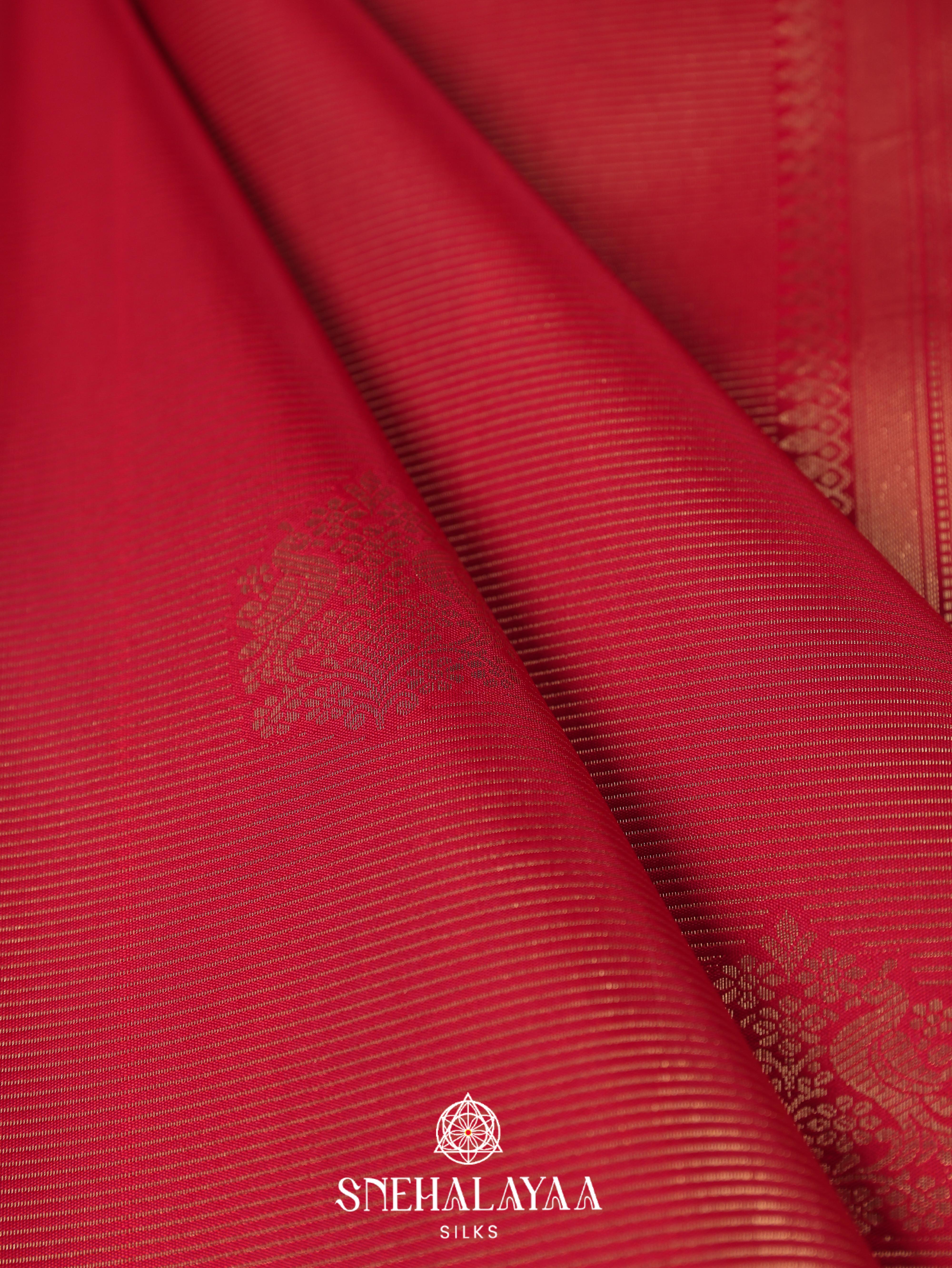 Red Art Silk Saree