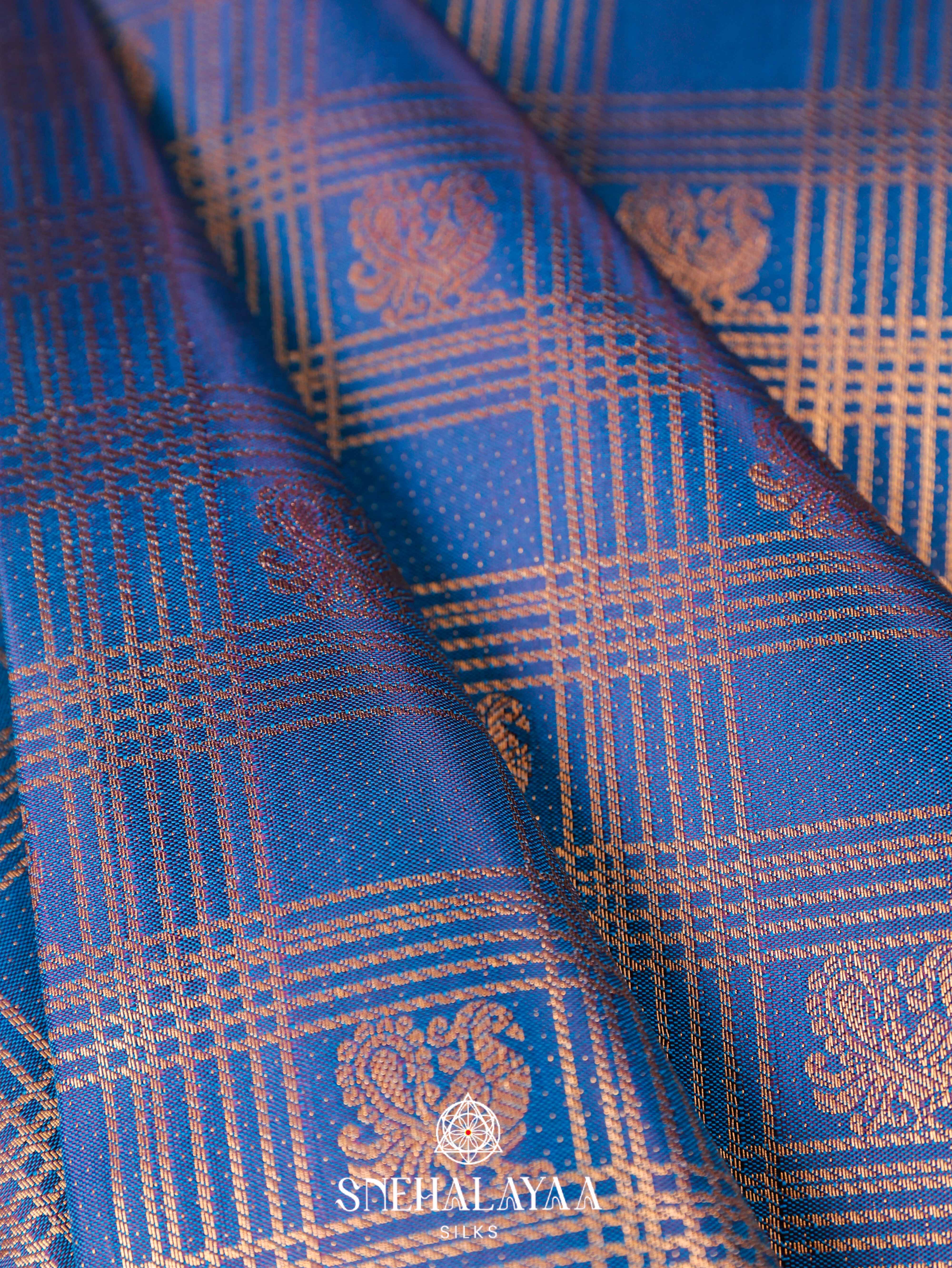 Blue Art Silk Saree