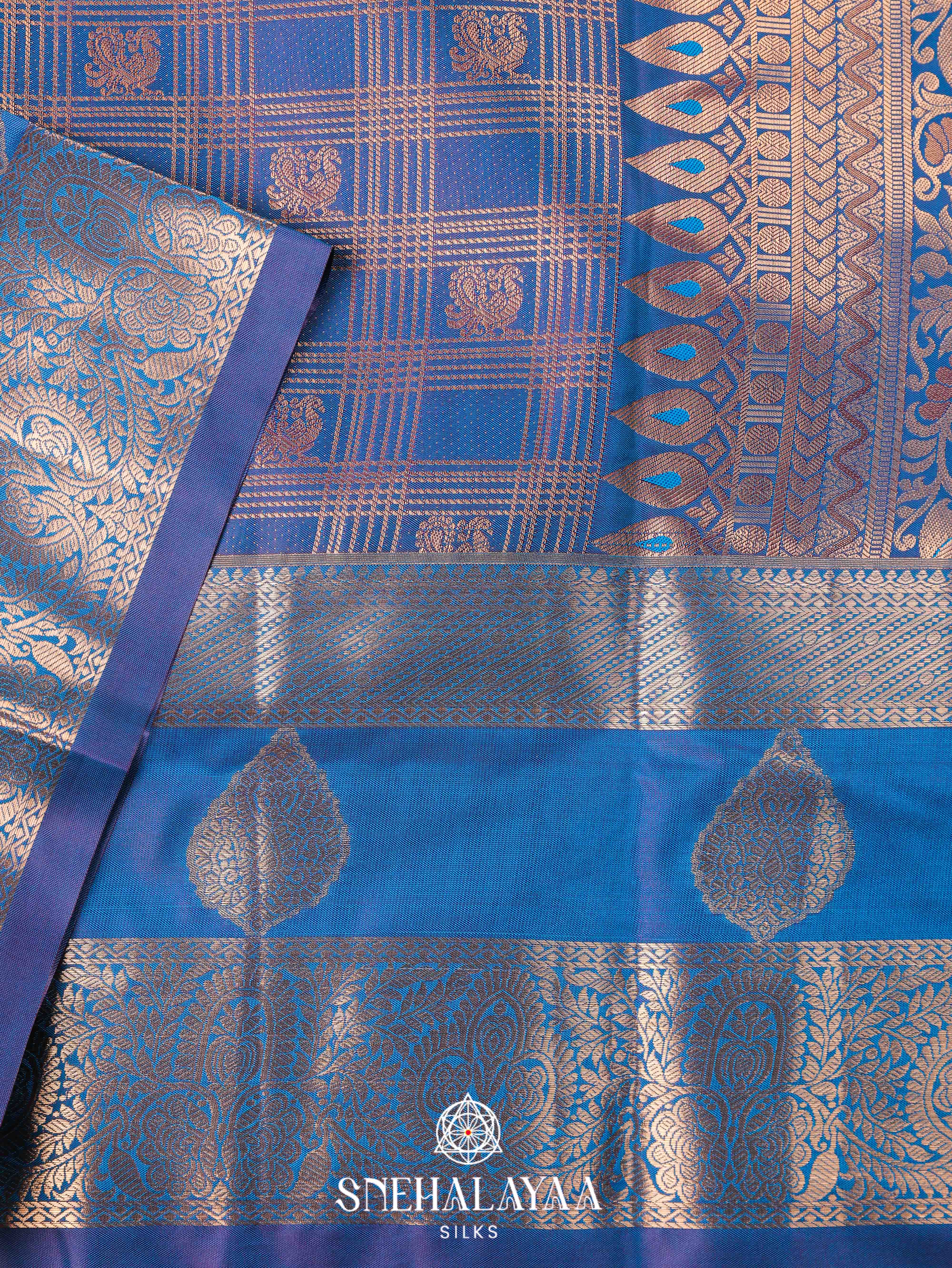 Blue Art Silk Saree