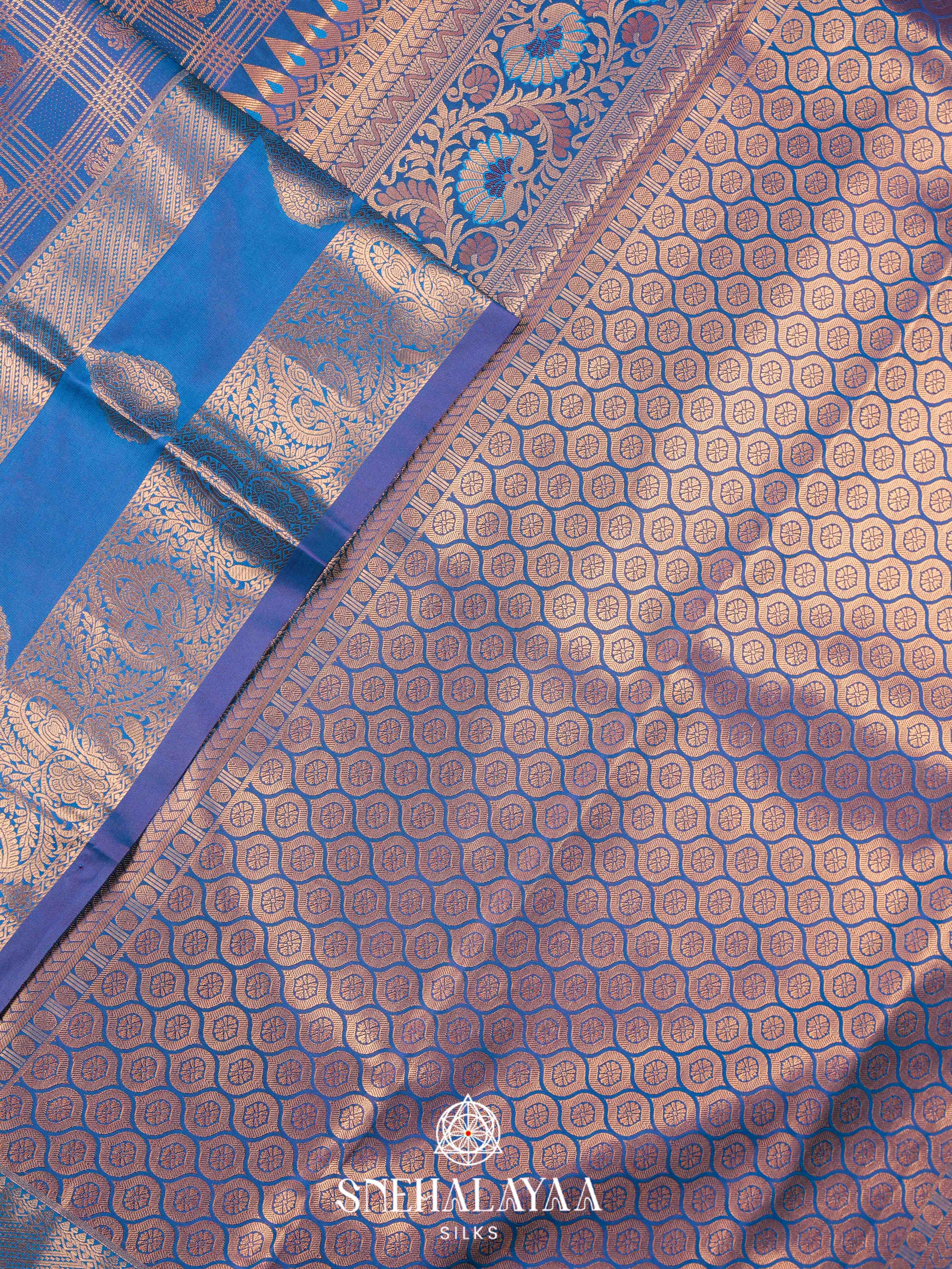 Blue Art Silk Saree
