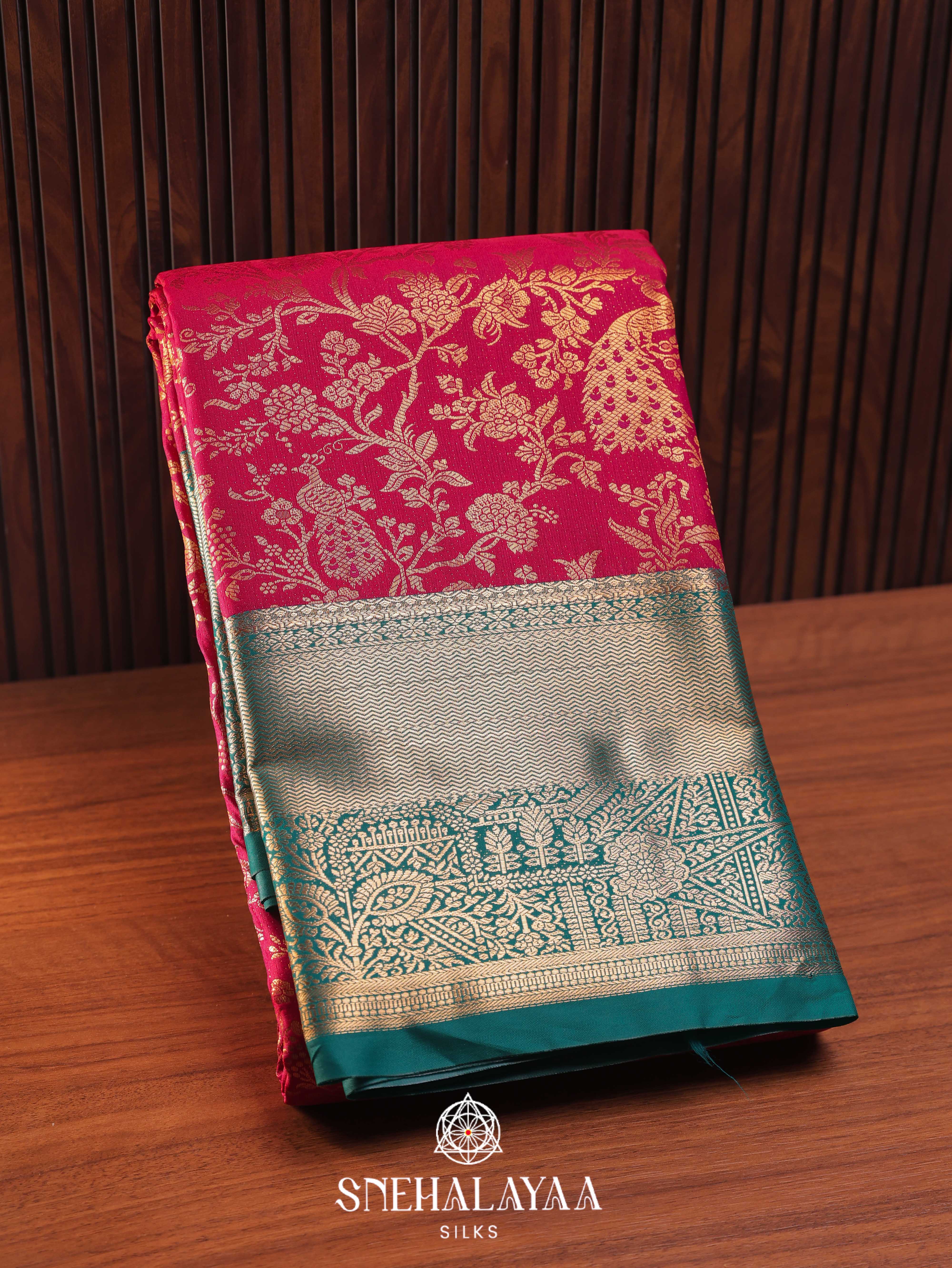 Red Art Silk Saree