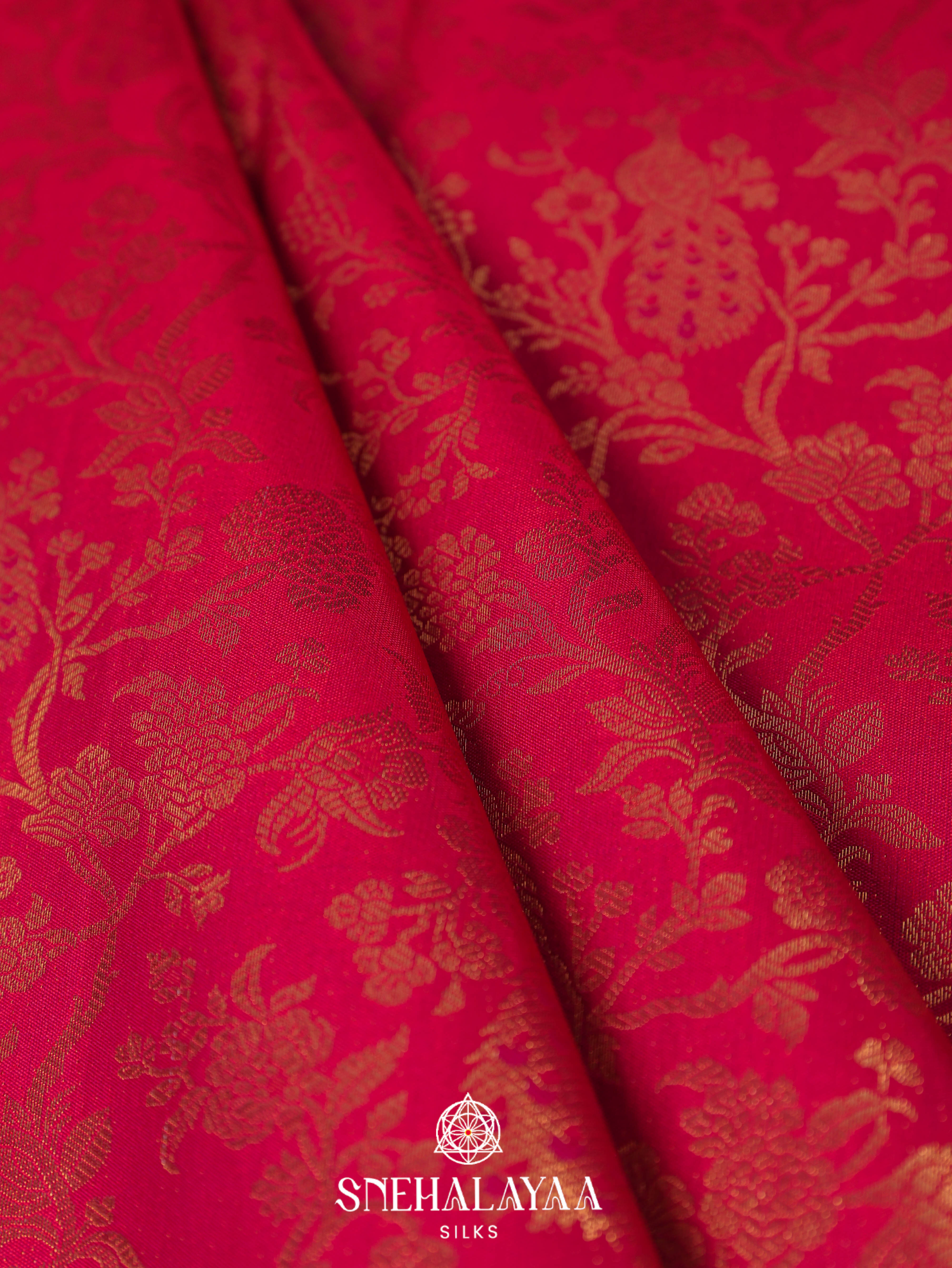 Red Art Silk Saree