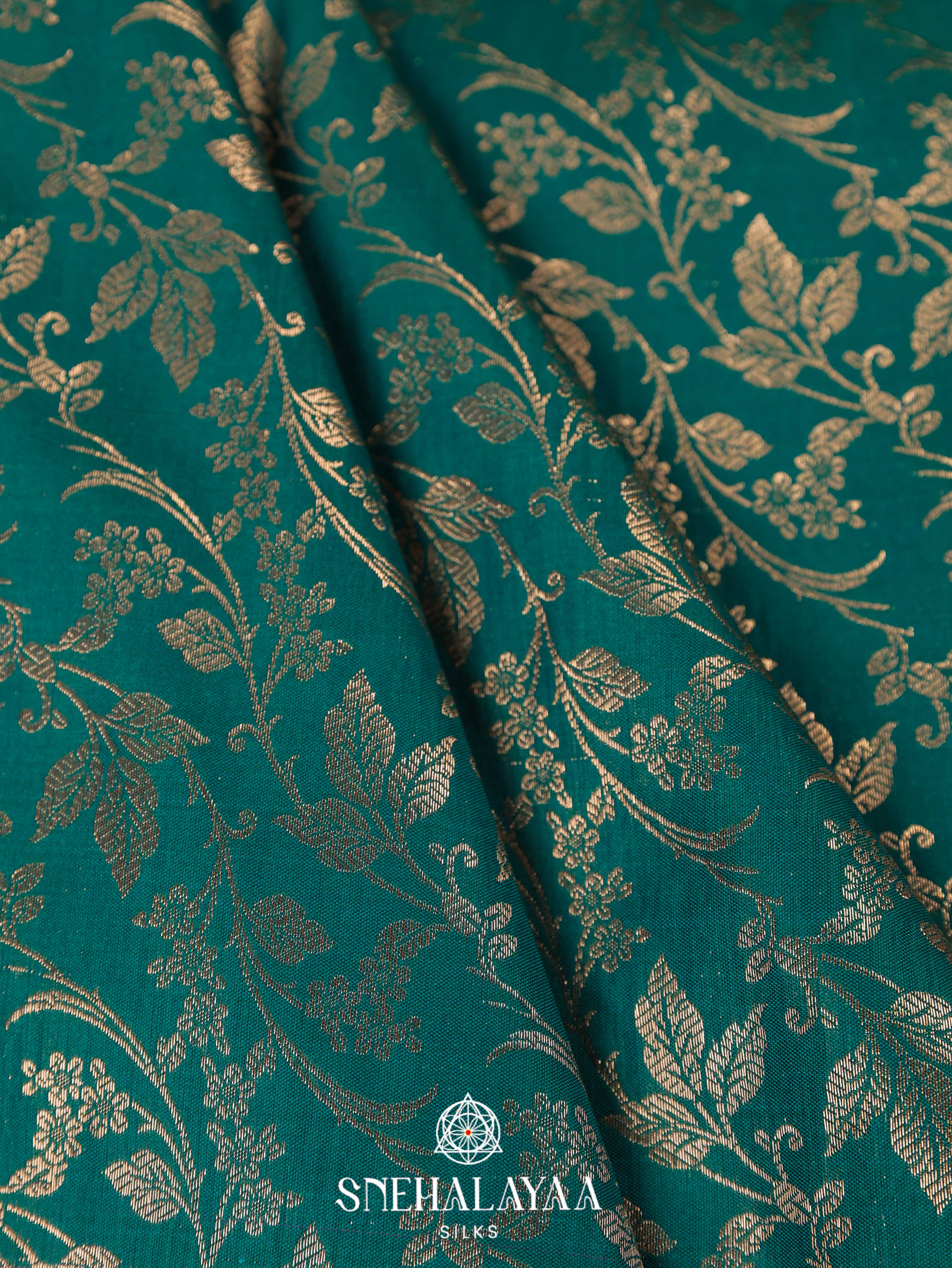 Forest Green Art Silk Saree