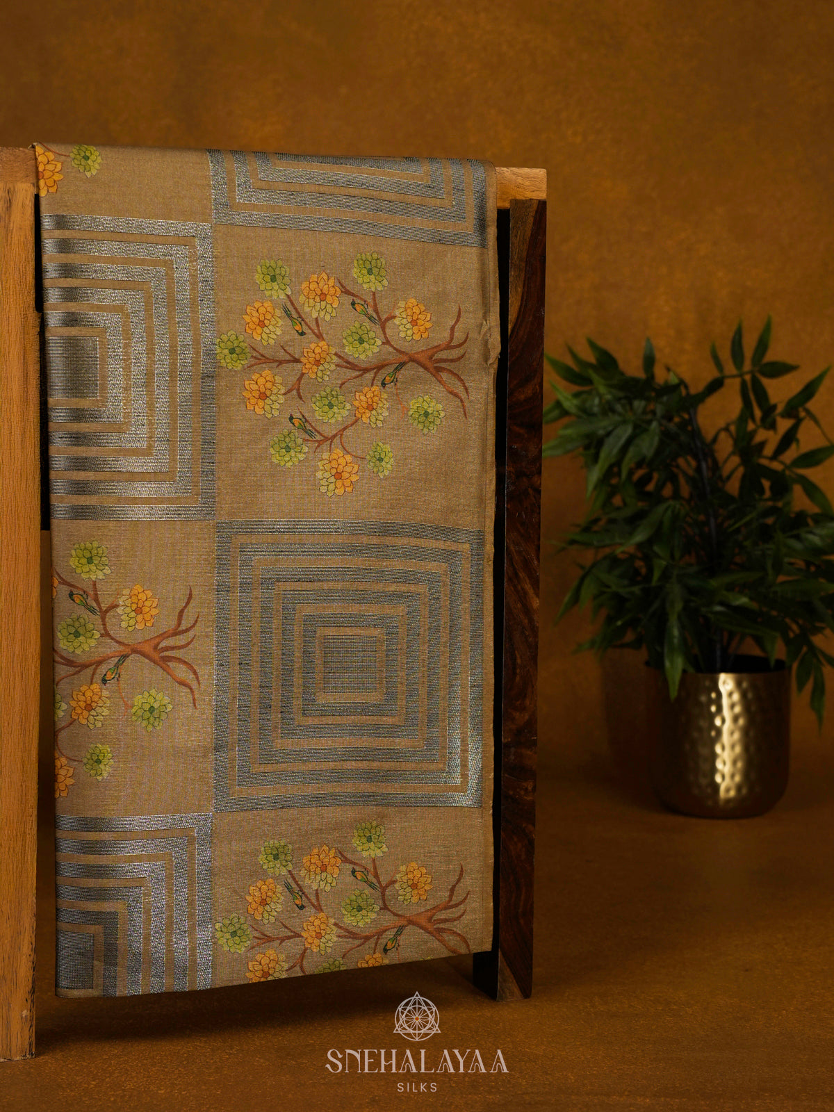 Mustard Yellow Jute Saree