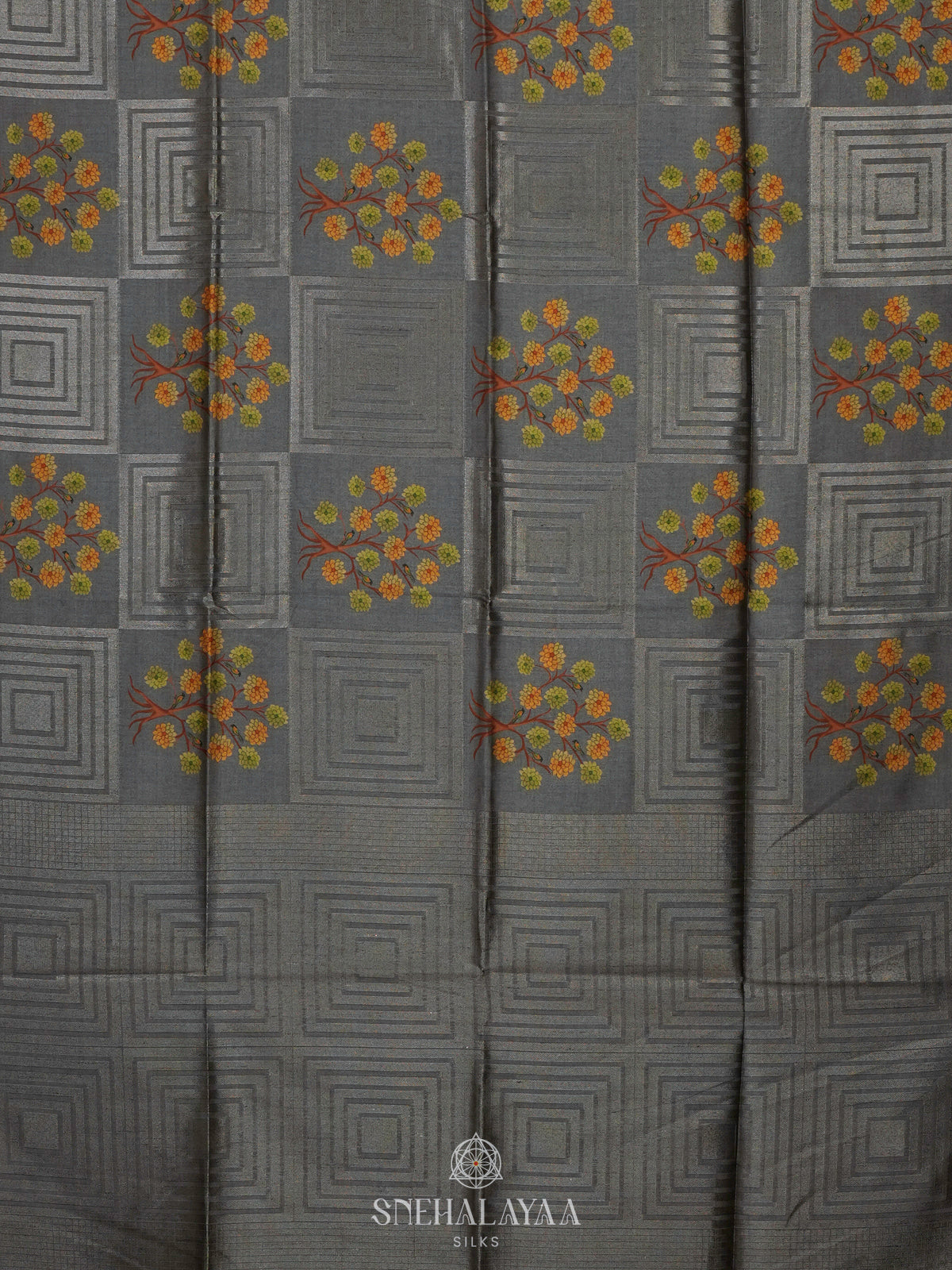 Grey Jute Saree