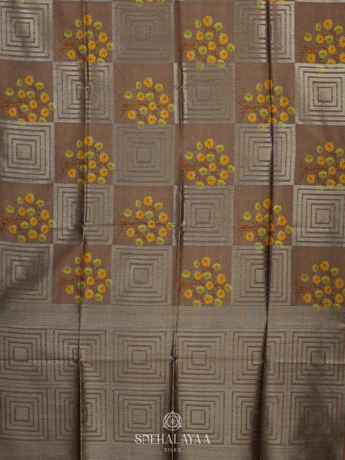 Brown Jute Saree